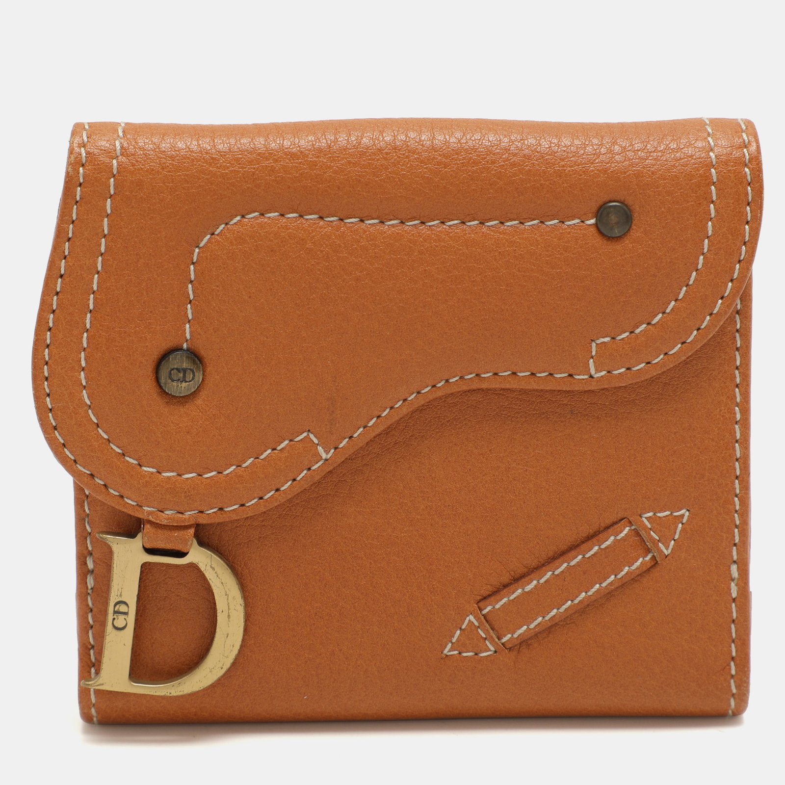 Dior Tan Leather Saddle Bifold Wallet