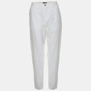 Dolce & Gabbana White Cotton Trouser M