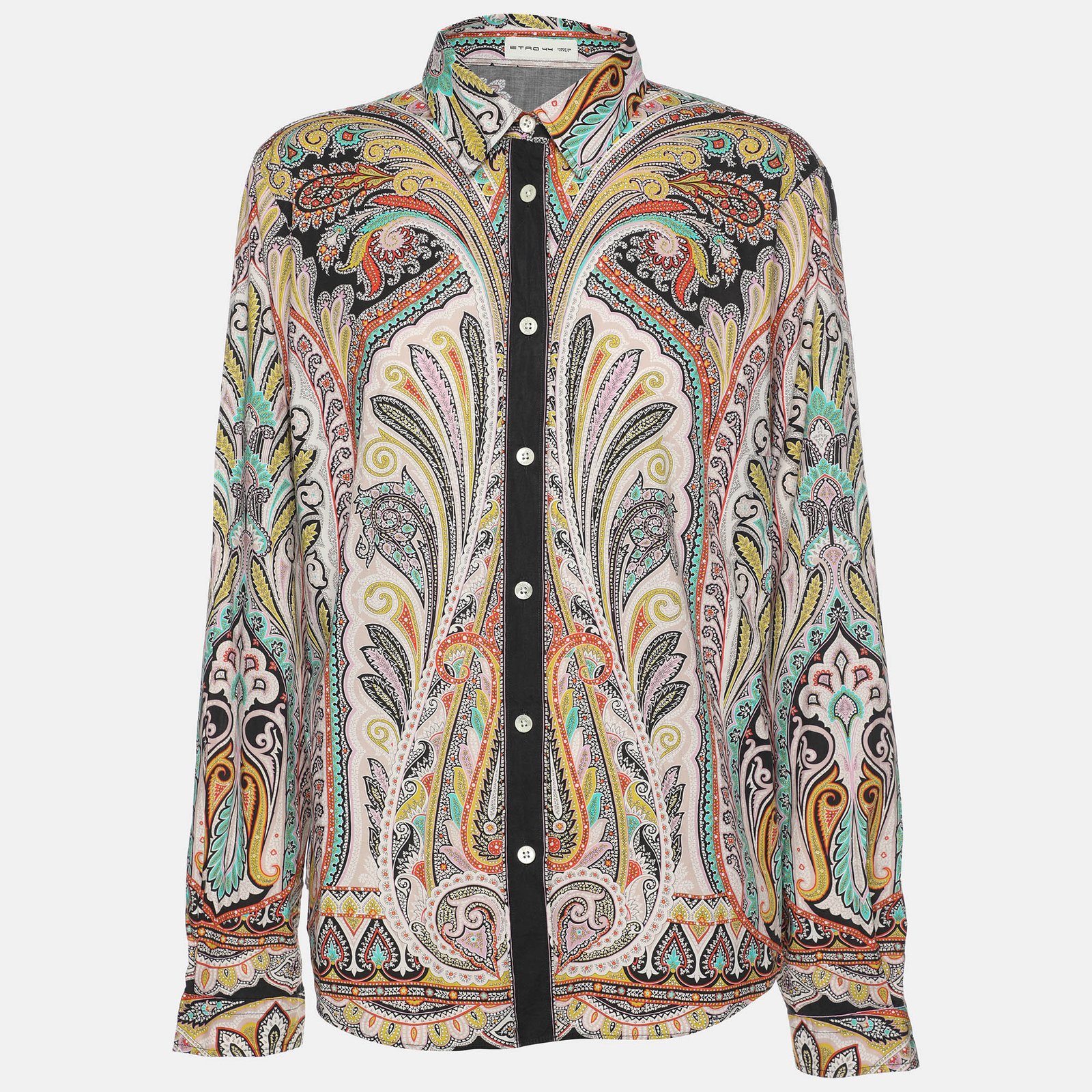 Etro Multicolor Print Cotton Blend Full Sleeve Shirt M