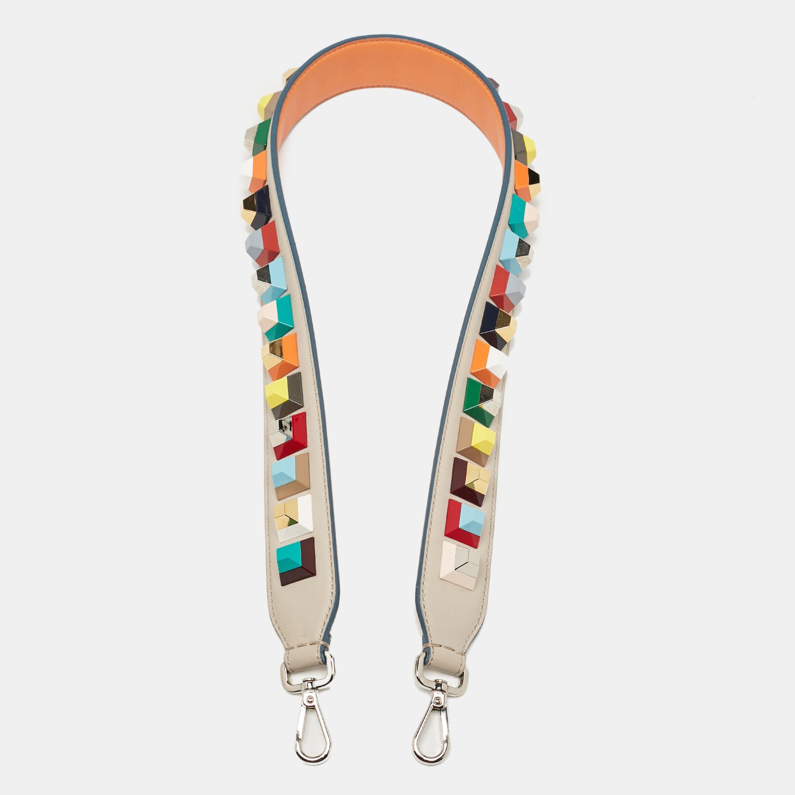 Fendi Multicolor Leather Studded Strap You Shoulder Bag Strap