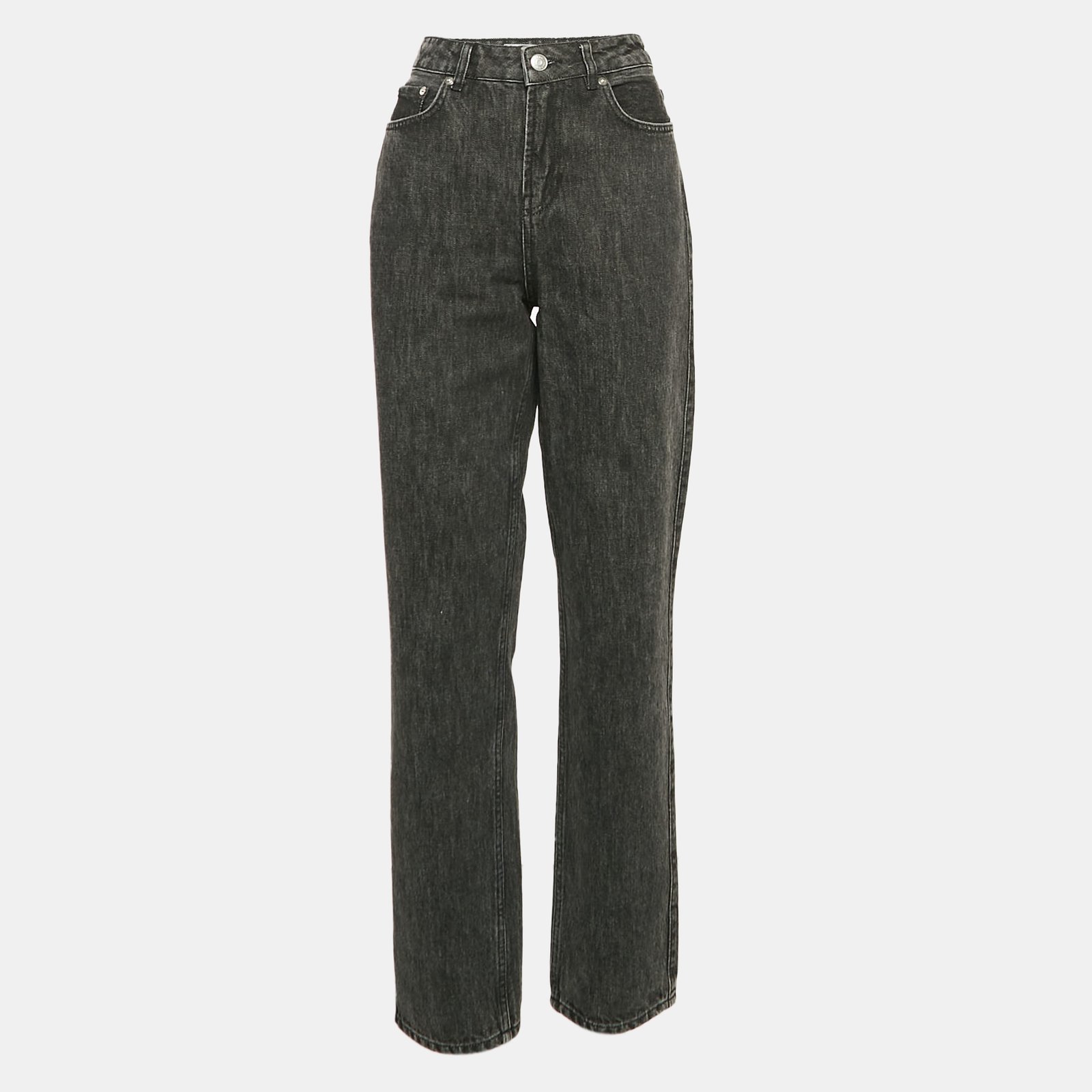 Ganni Grey Denim Straight Leg Jeans Waist 29"