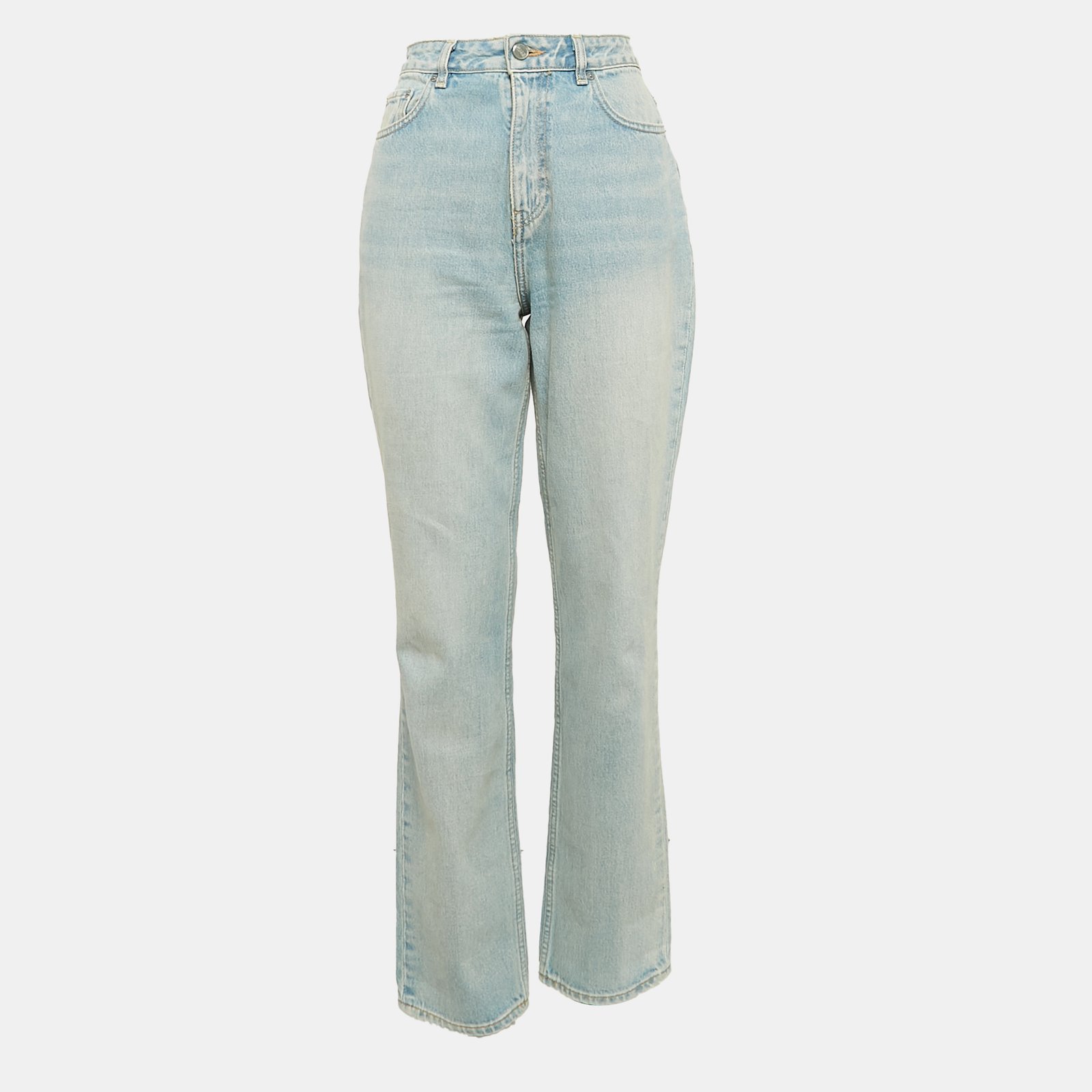 Ganni Light Blue Denim Straight Leg Jeans M Waist 29"
