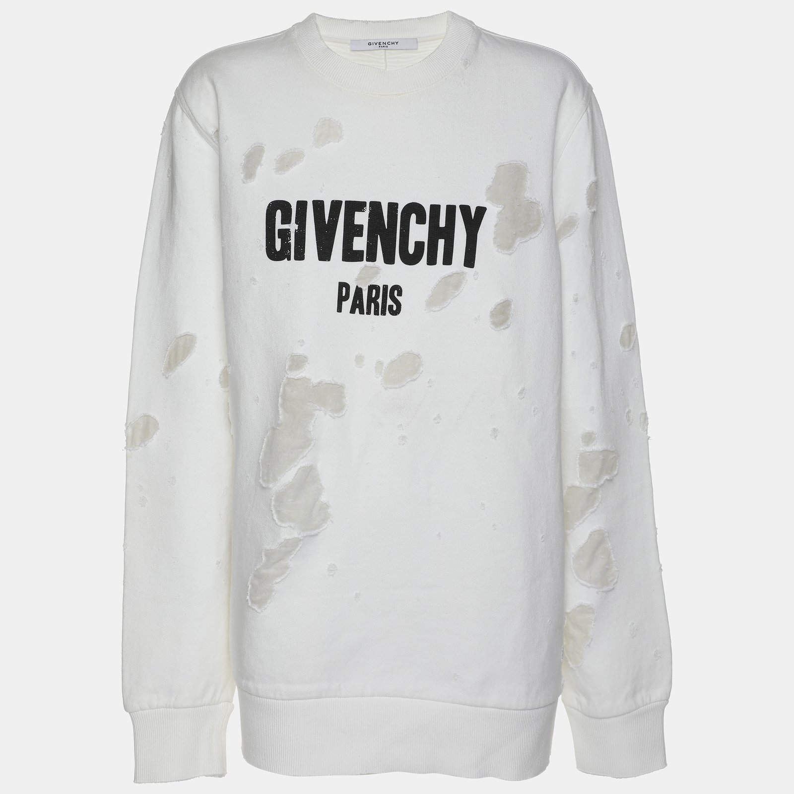 Givenchy White Fabric Sweater M