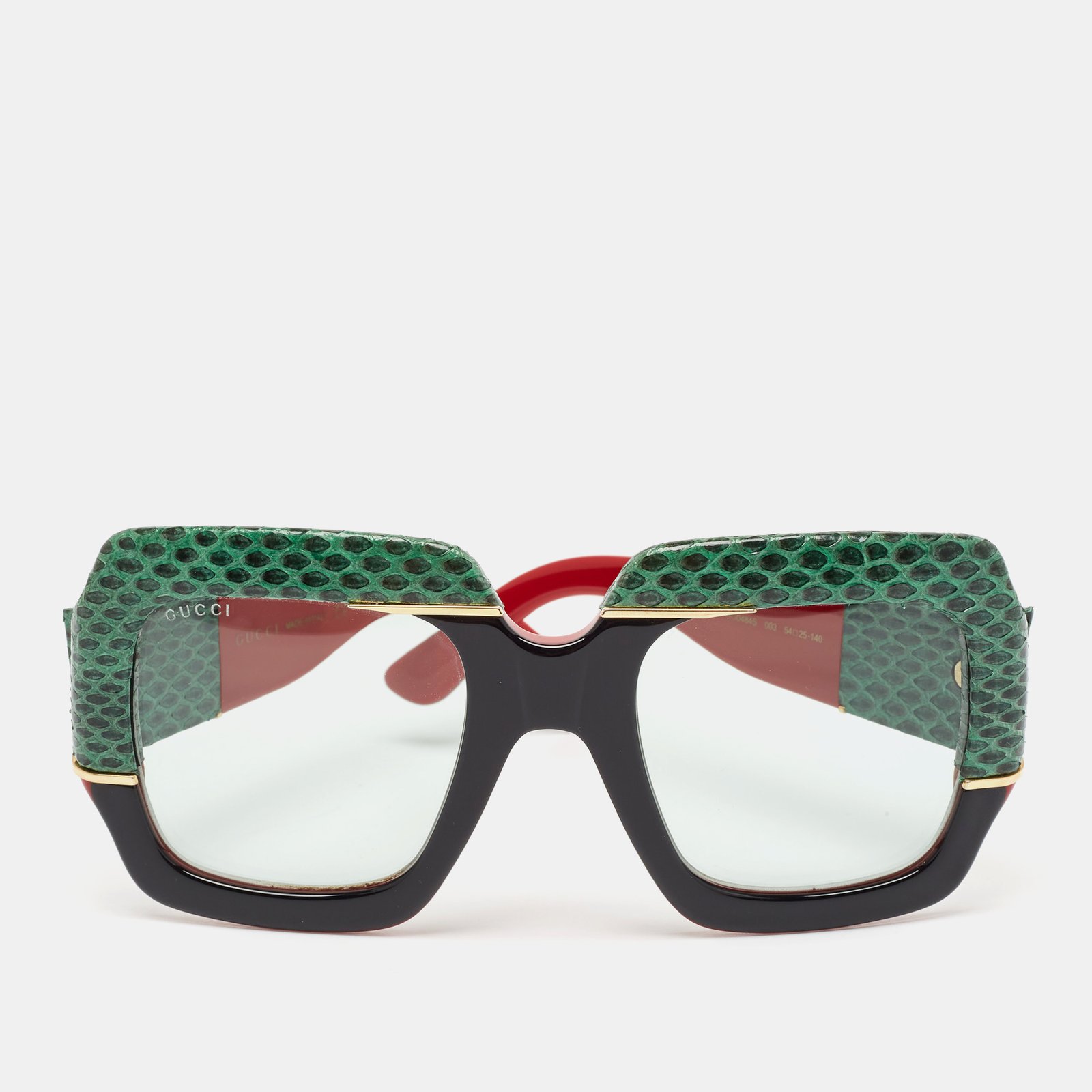 Gucci Multicolor Snakeskin GG0484S Square Sunglasses
