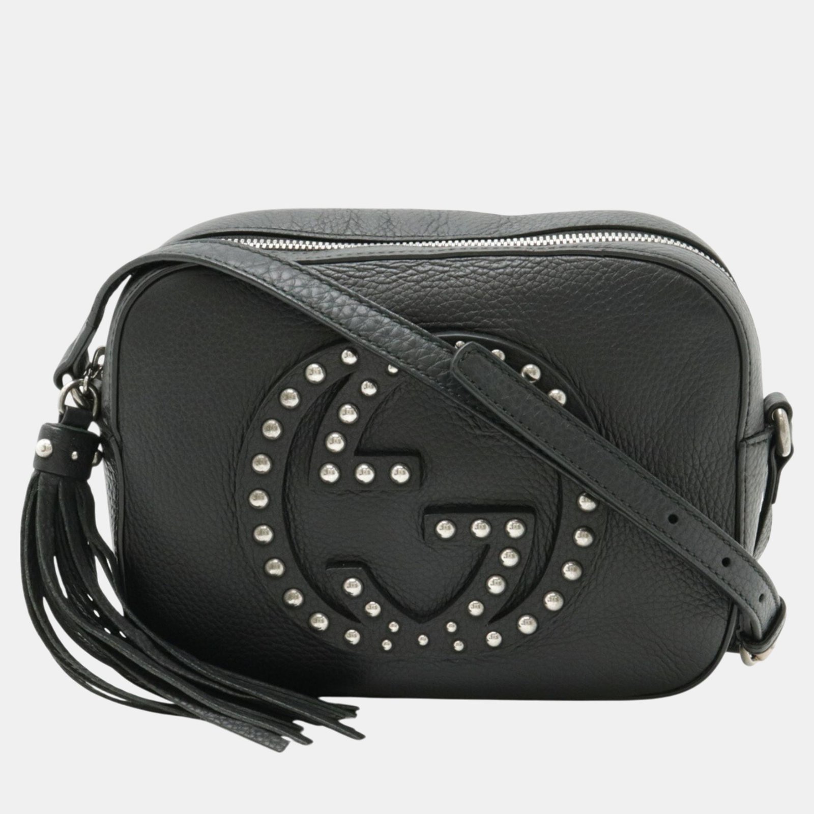 Gucci Black Leather Soho Tassel Disco Bag