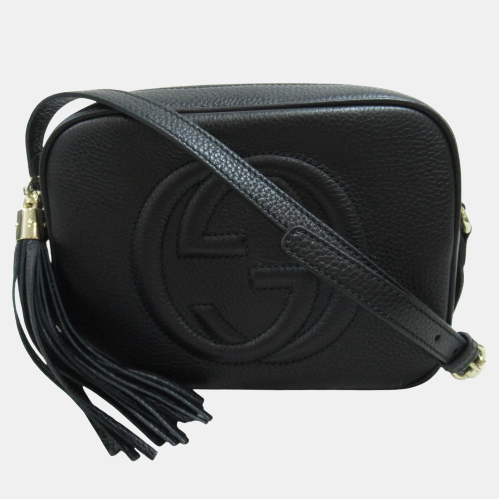 Gucci Black leather GG Soho Small Disco Bag