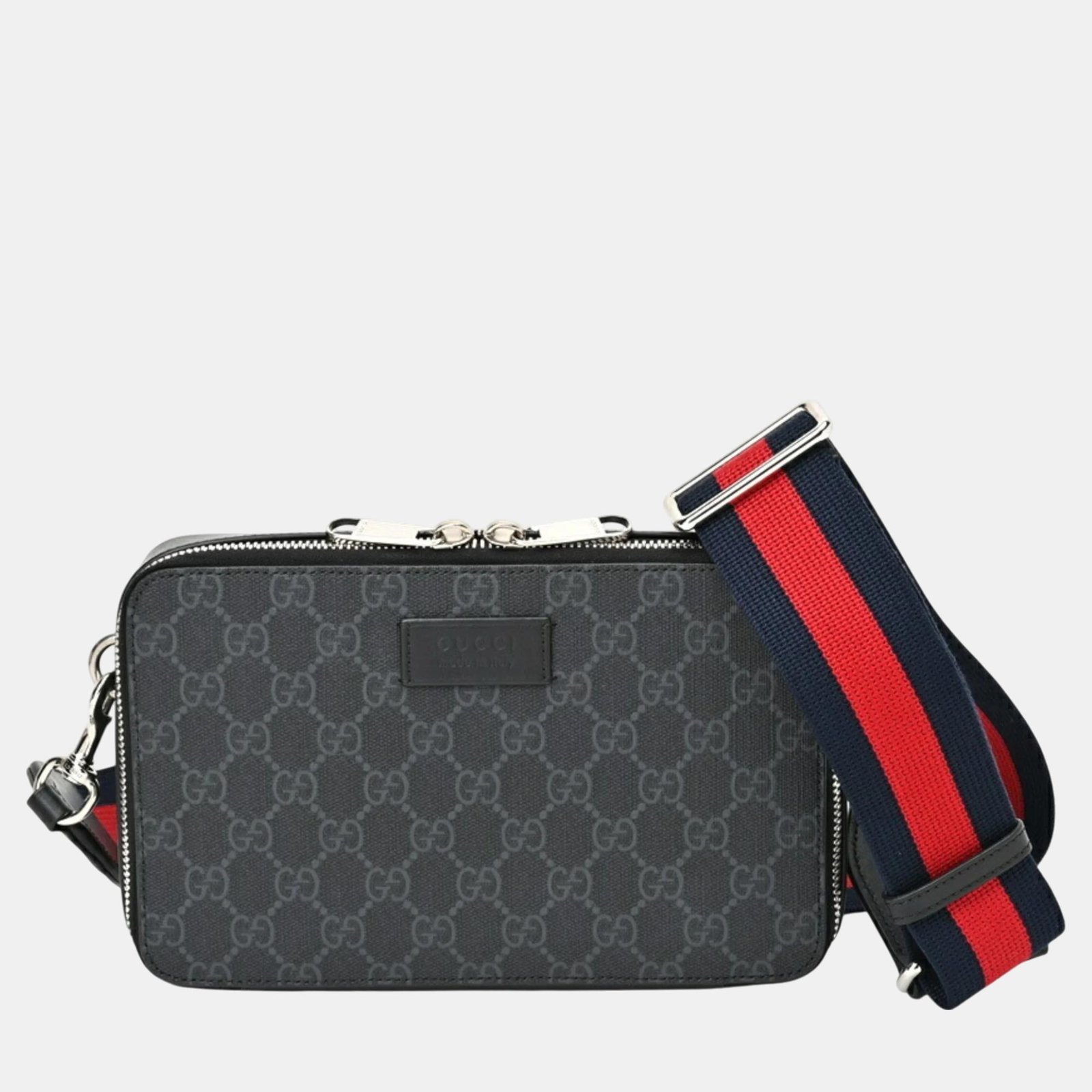Gucci Black Canvas GG Supreme Shoulder Bag