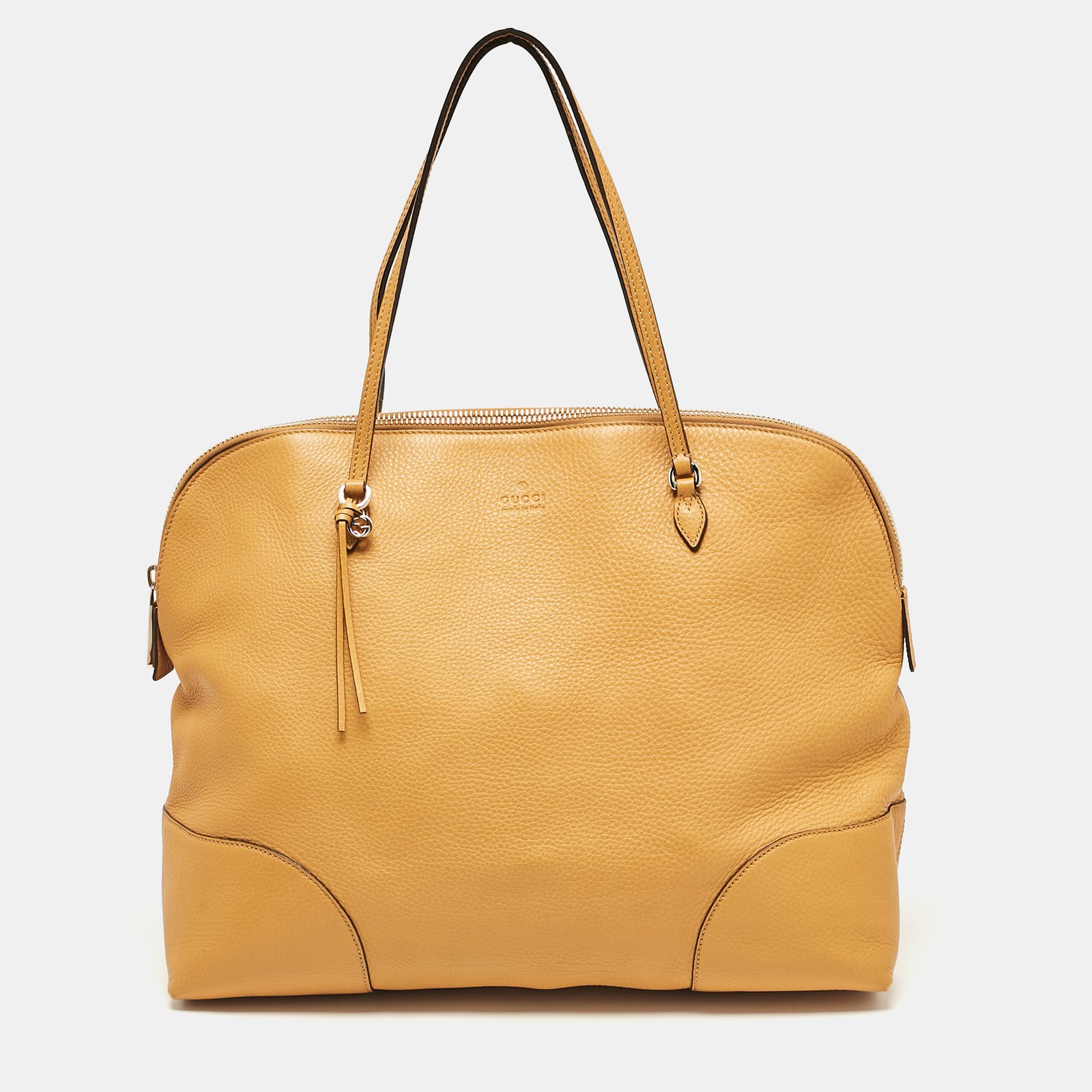 Gucci Mustard Yellow Leather Bree Satchel