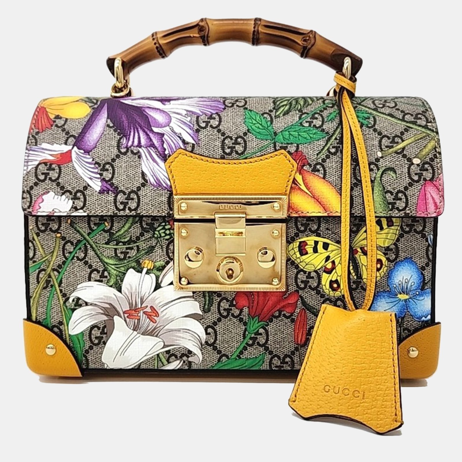 Gucci Flora Small Bamboo Shoulder Bag