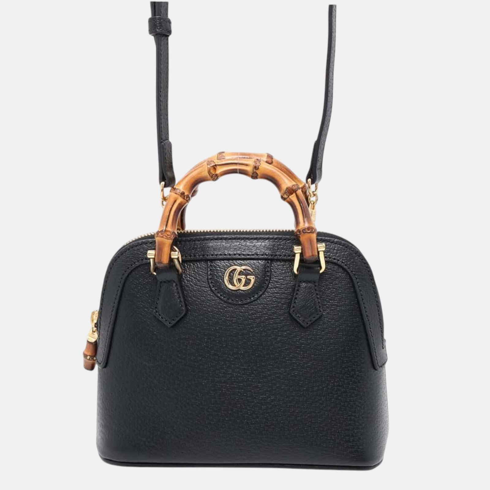Gucci Diana Bamboo 2wayHandbag Black  Leather Size Mini