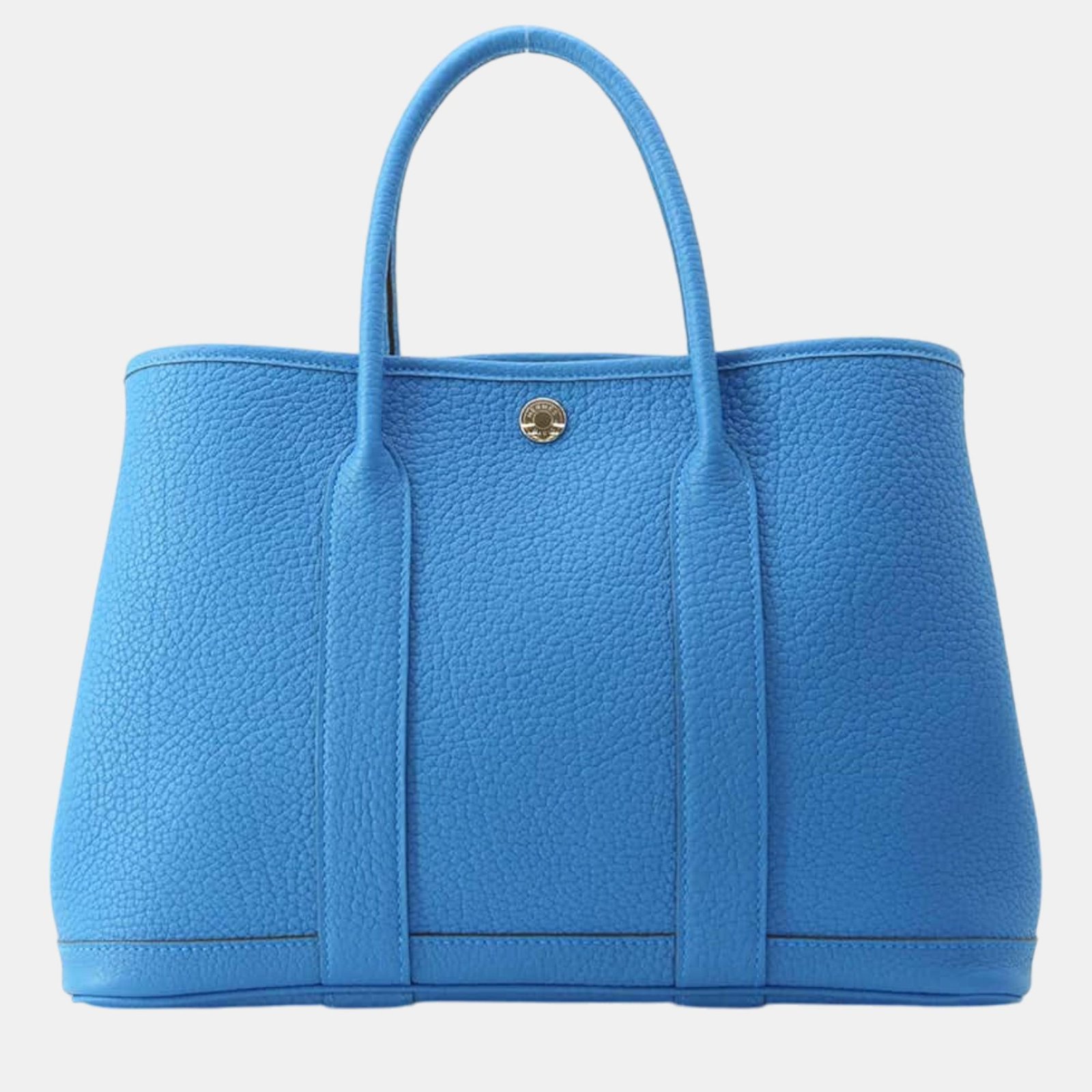 Hermes Garden Party Blue Zanzibar Negonda Leather Size TPM
