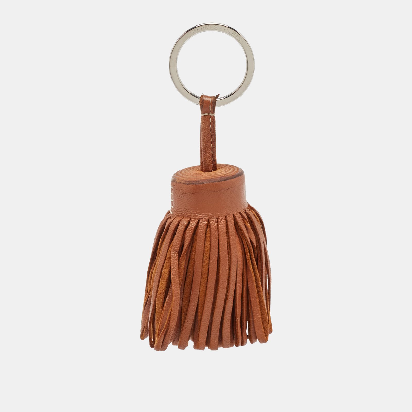 Hermes Gold Swift Leather Carmen Tassel Key Ring