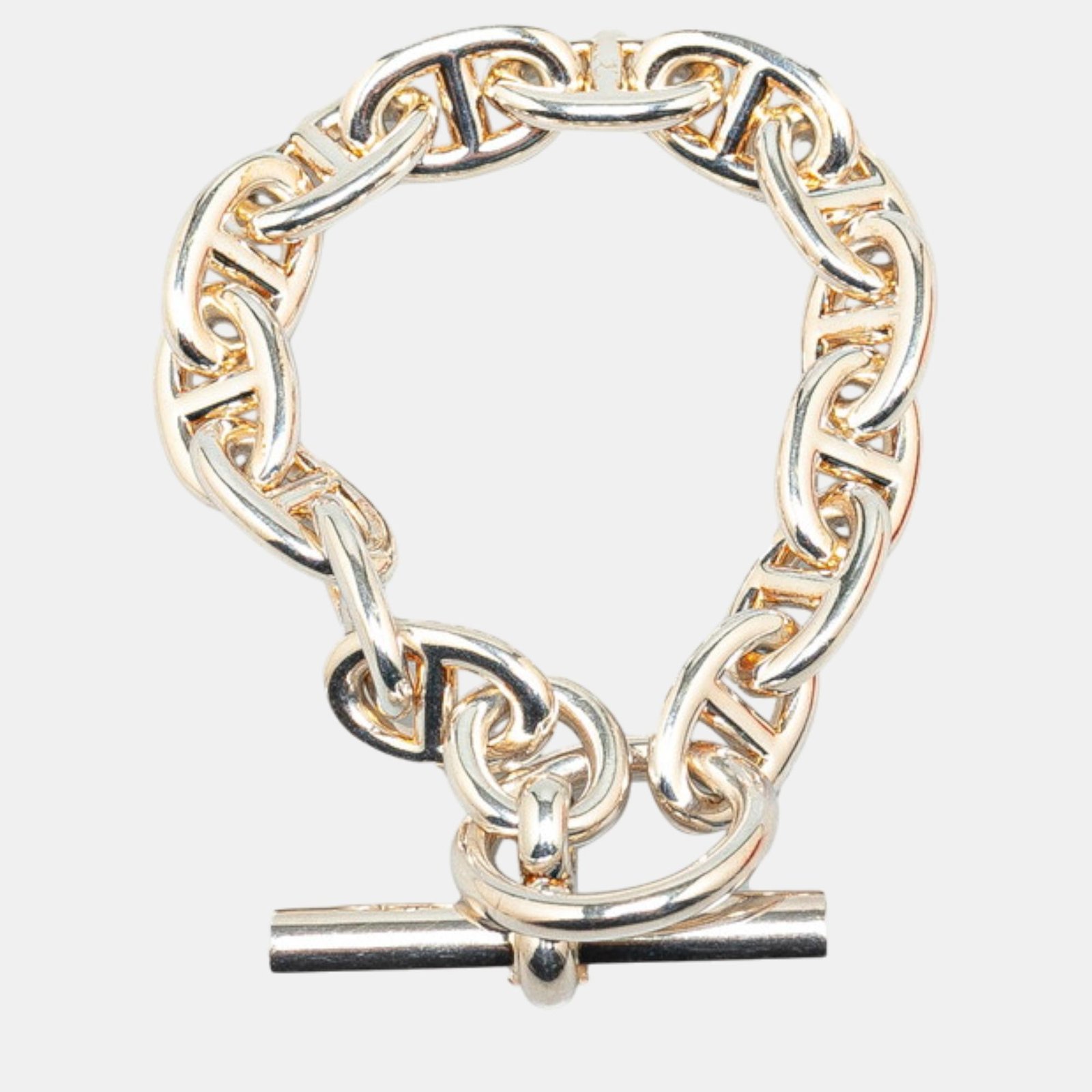 Hermes Silver Chain Bracelet