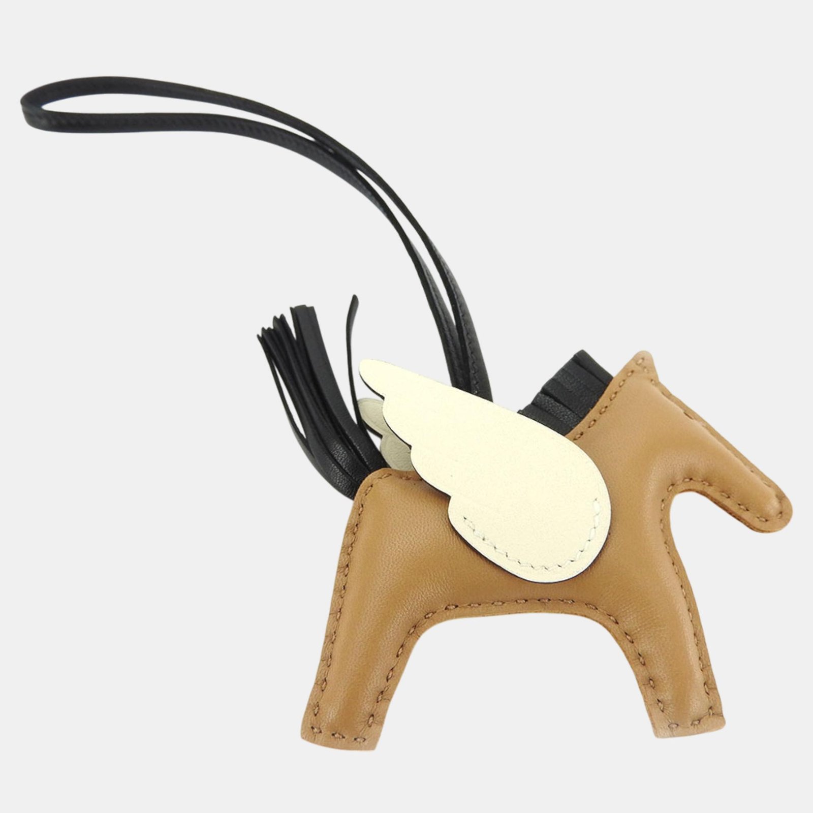 Hermes Leather Bag Charm Rodeo Pegasus