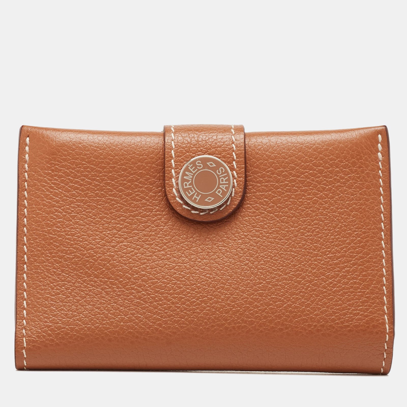 Hermès Gold Evercolor Leather R.M.S Card Holder