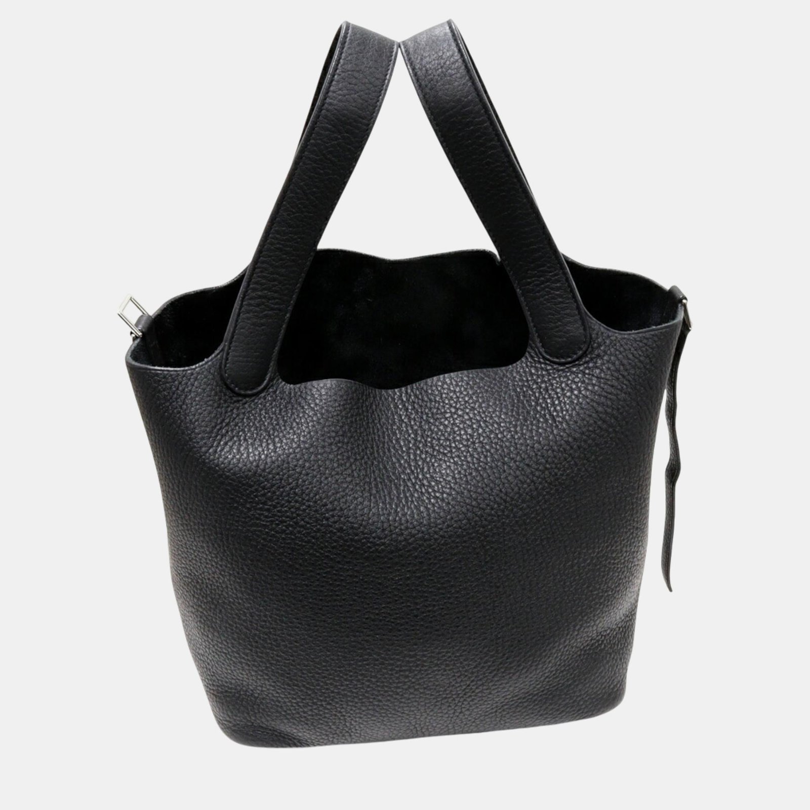 Hermes Picotin 22 MM Clemence Tote Bag Black