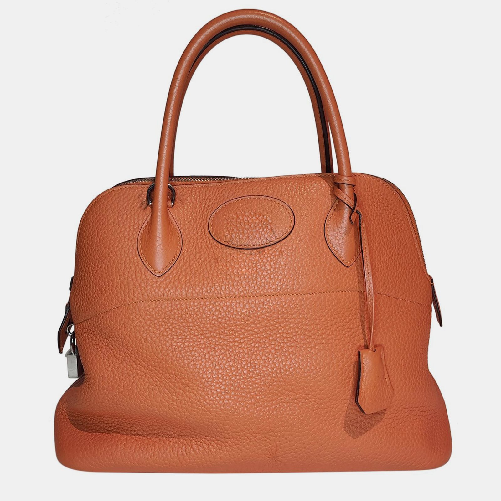 Hermes Orange Clemence Bolide 31 bag PHW