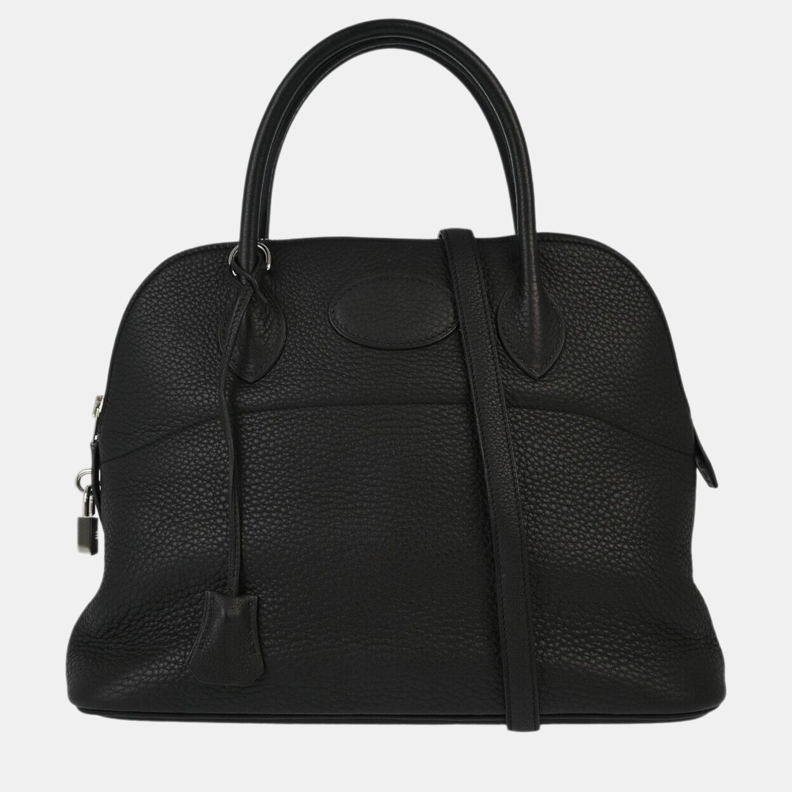 Hermes Black Taurillon Clemence Bolide 31 Handbag
