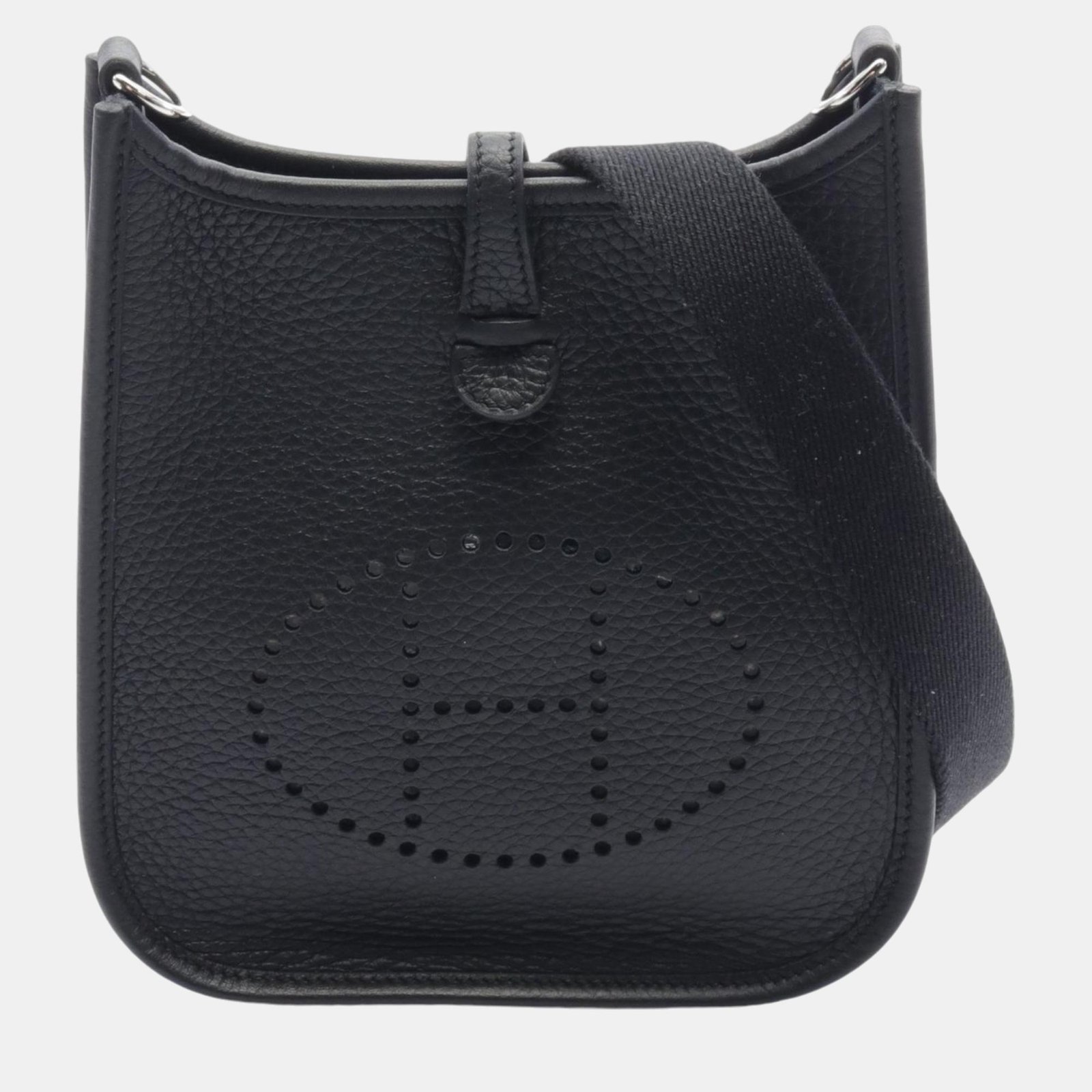 Hermes Evelyne TPM Shoulder Bag Black Leather