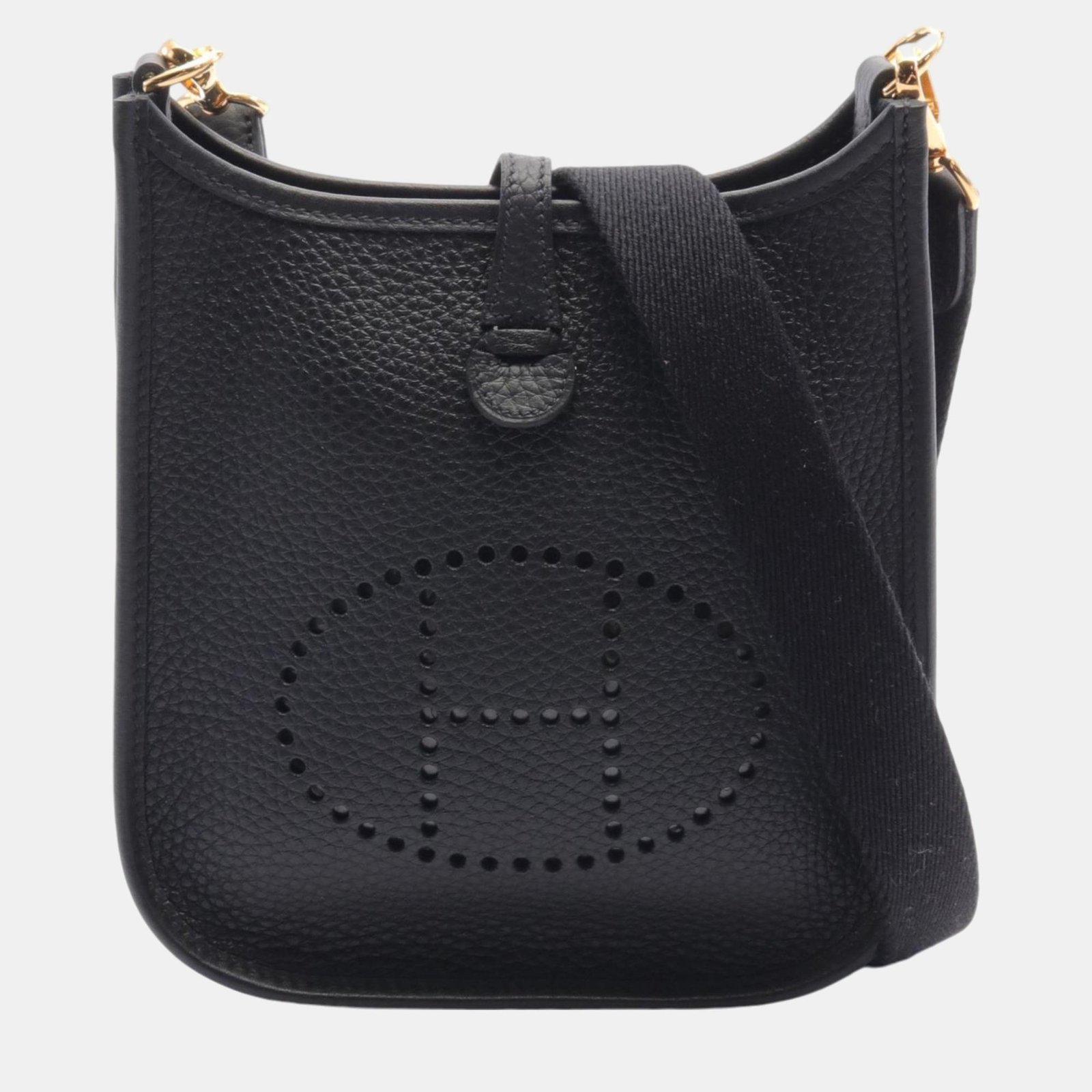 Hermes Evelyne TPM Shoulder Bag Black Leather