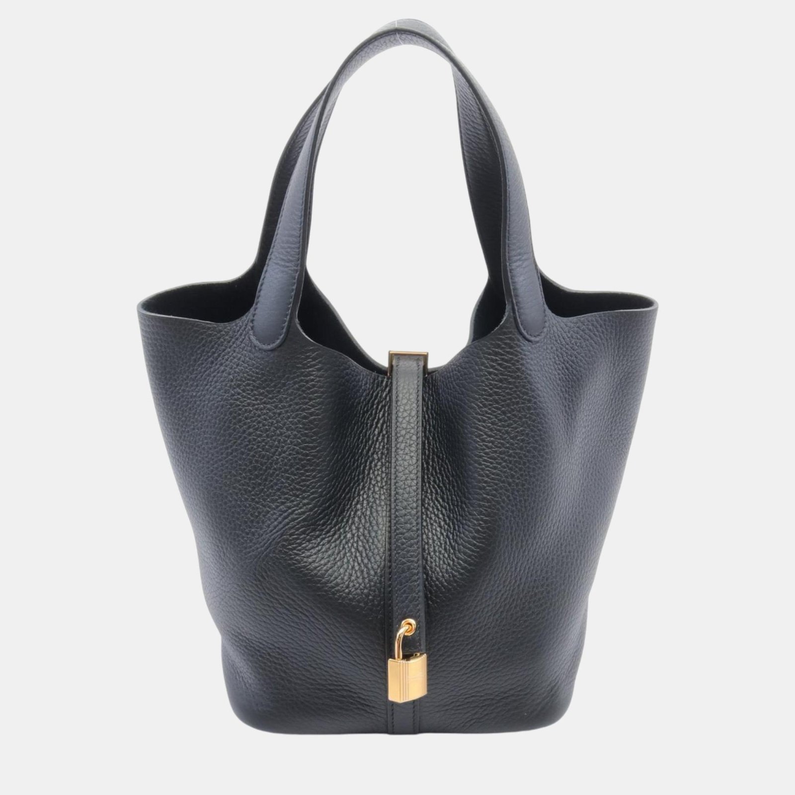 Hermes Picotin Lock MM Handbag Black Leather
