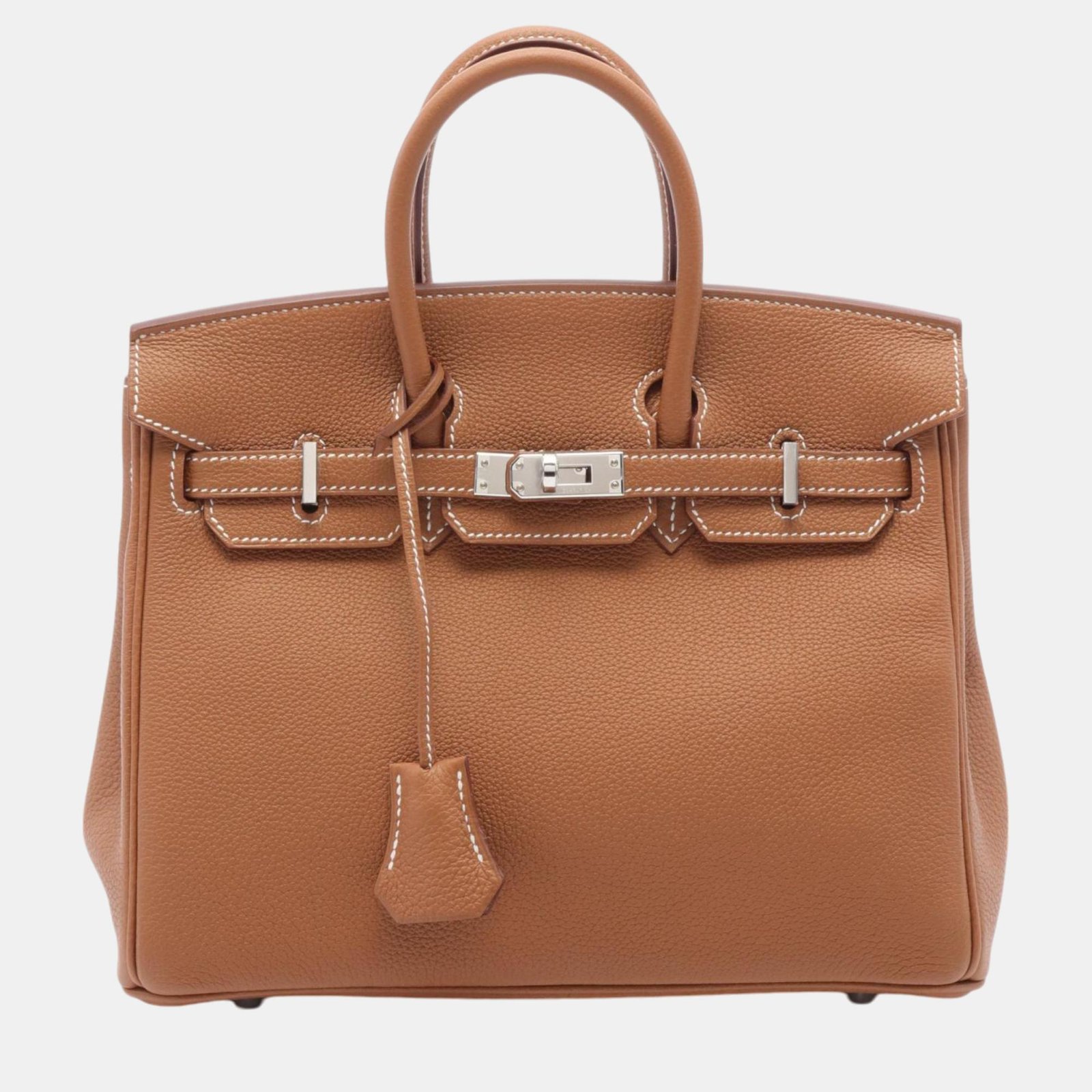 Hermes Birkin 25 Togo Handbag Brown Leather