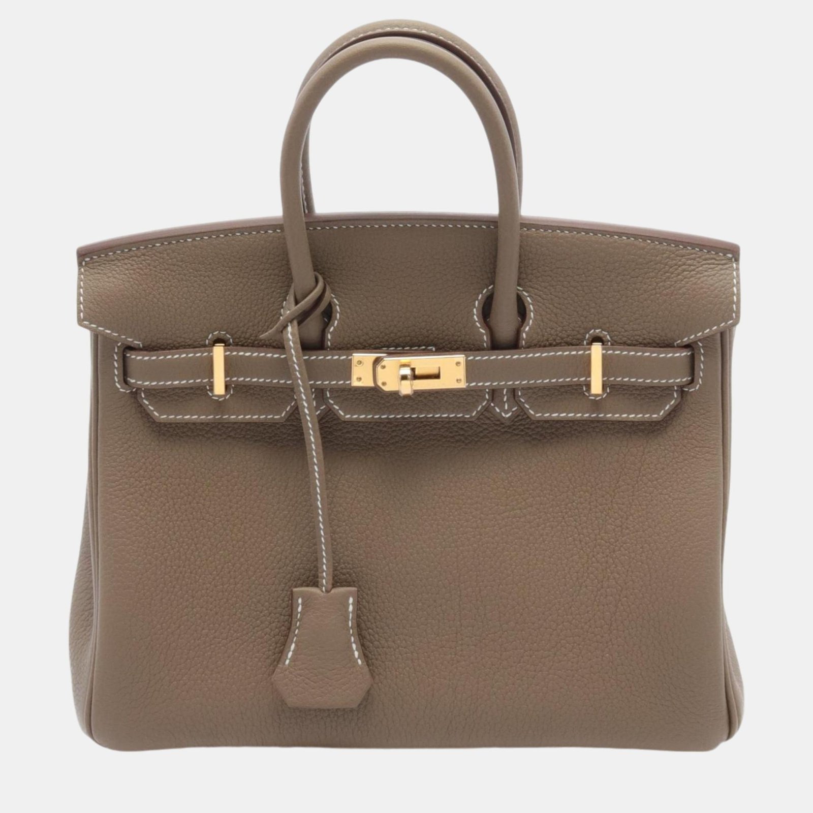 Hermes Birkin 25 Togo Handbag Brown Leather