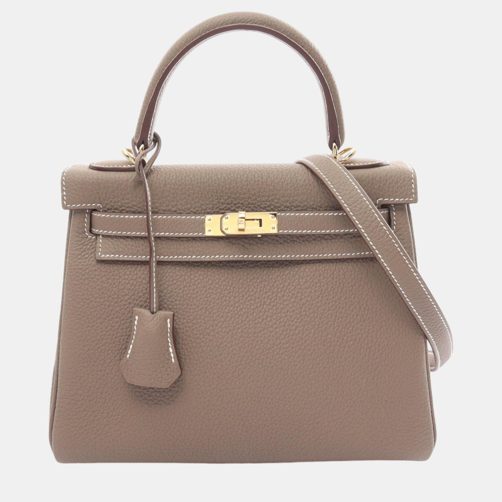 Hermes Kelly 25 Togo Handbag Brown Others