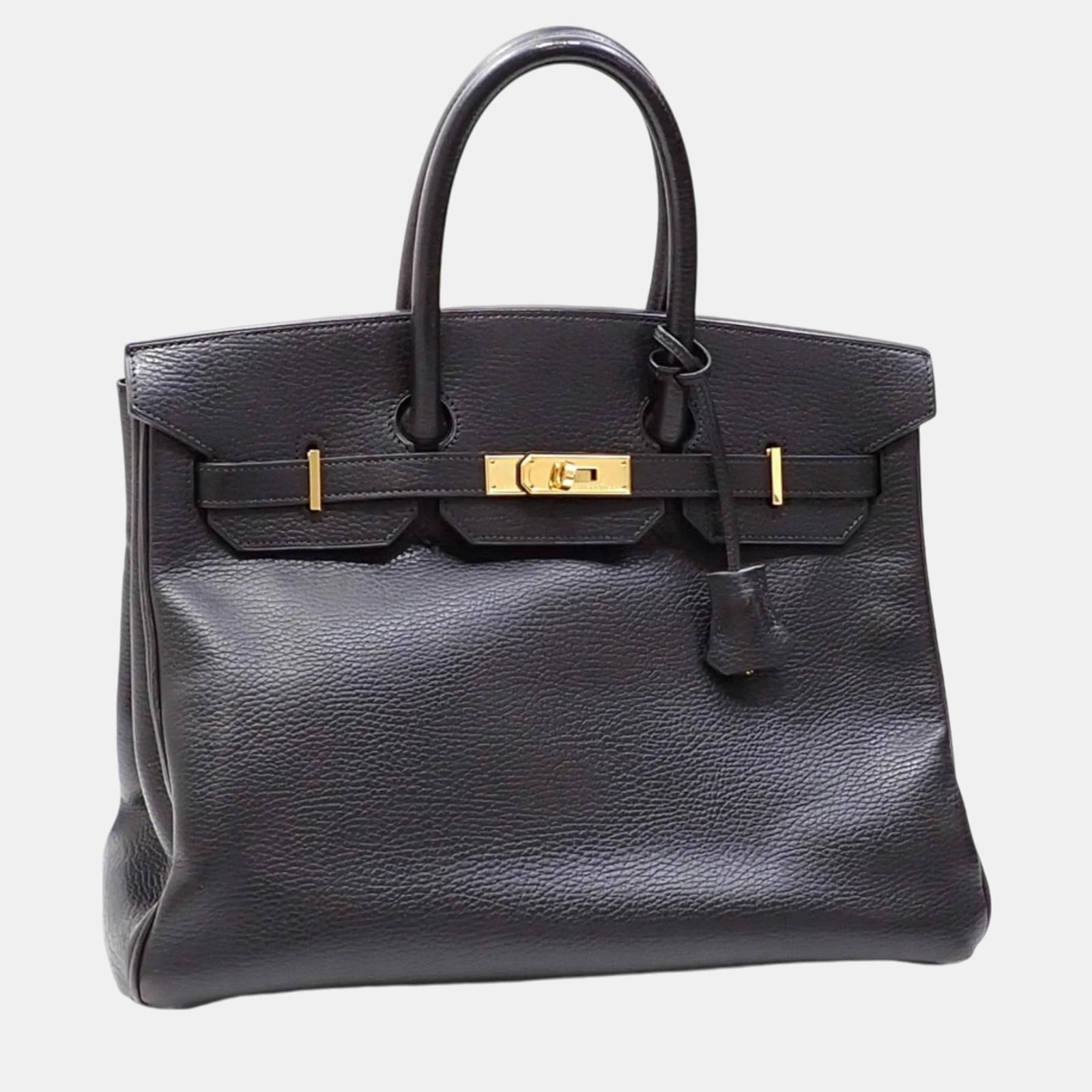 Hermes black Ardennes Birkin 35 handbag