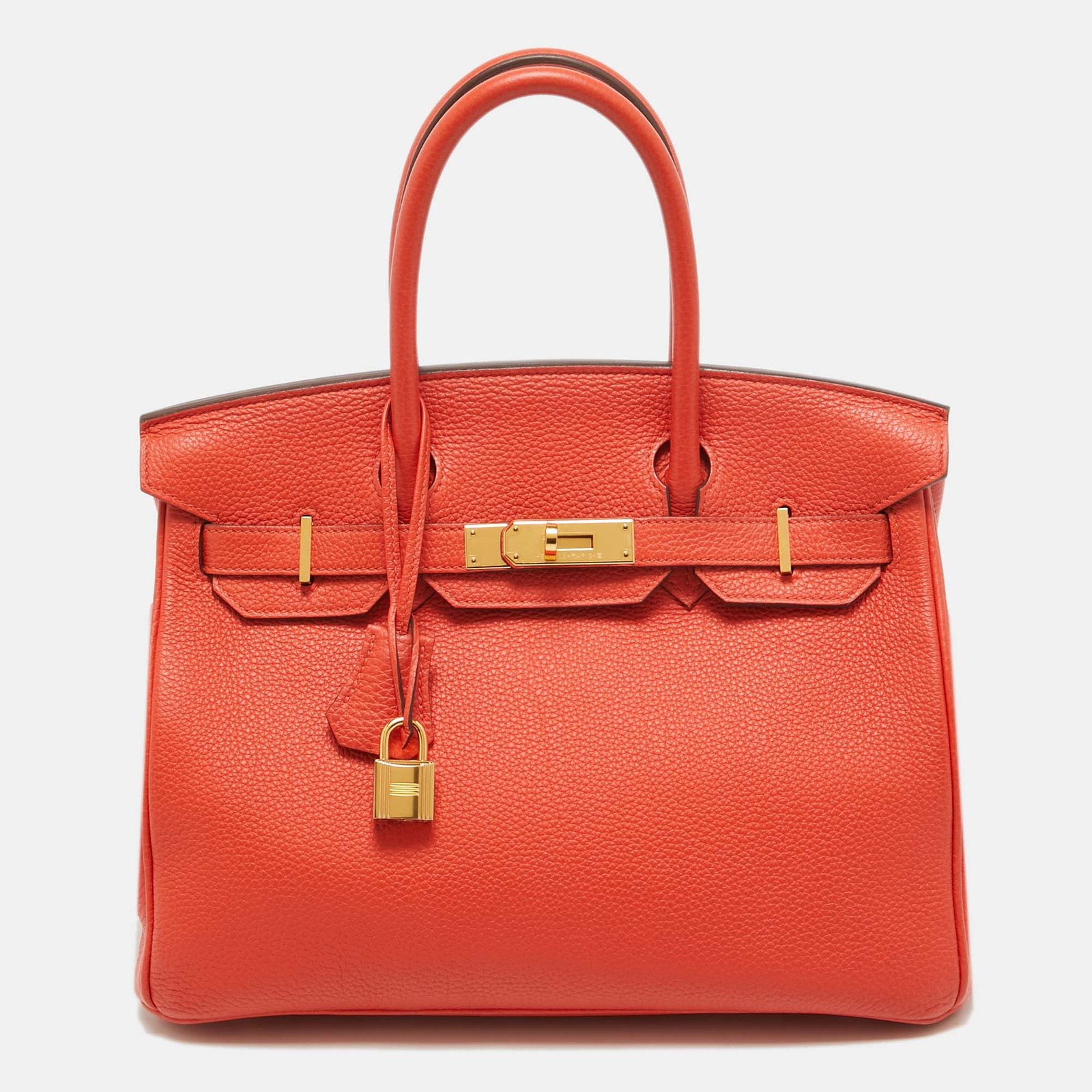 Hermes Capuccine Togo Leather Gold Finish Birkin 30 Bag