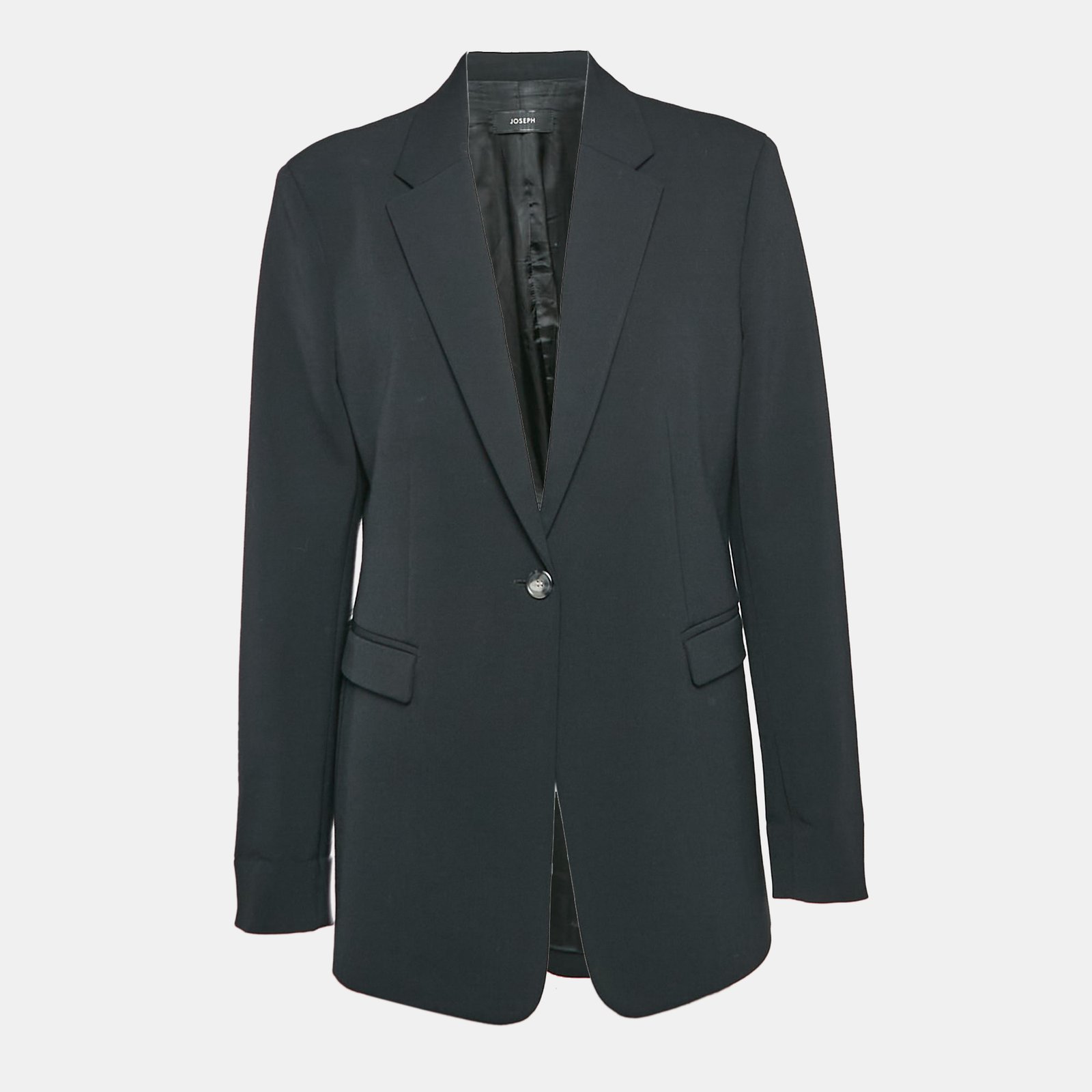 Joseph Black Gabardine Single Breasted Blazer L
