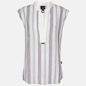 Just Cavalli Multicolor Striped Cotton Top XL