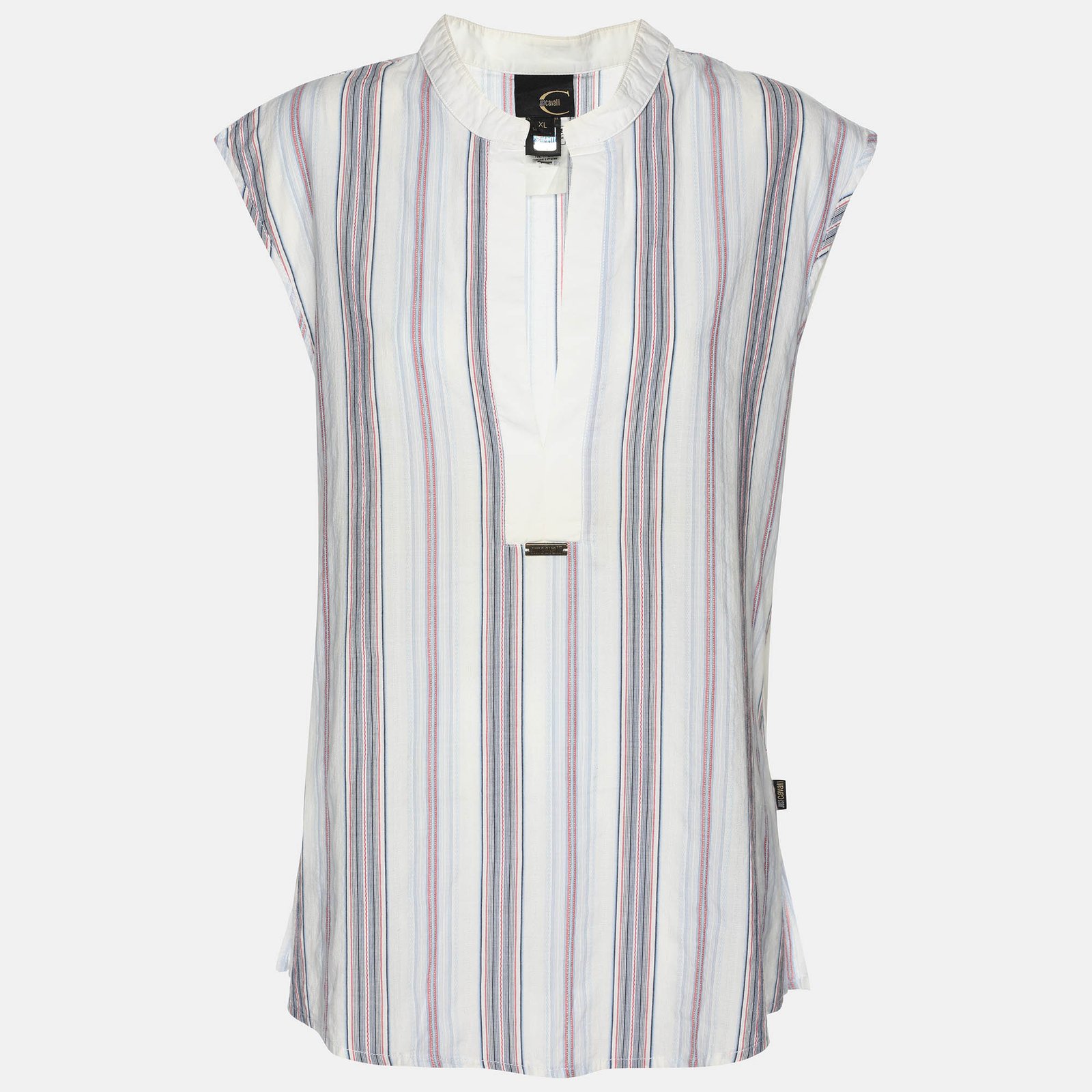 Just Cavalli Multicolor Striped Cotton Top XL