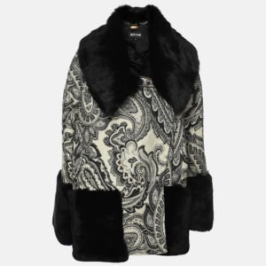 Just Cavalli Grey/Black Wool Blend Jacket S