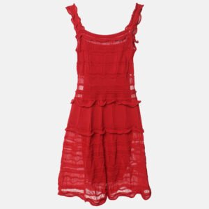 Lanvin Red Knit Knee-Length Dress TL