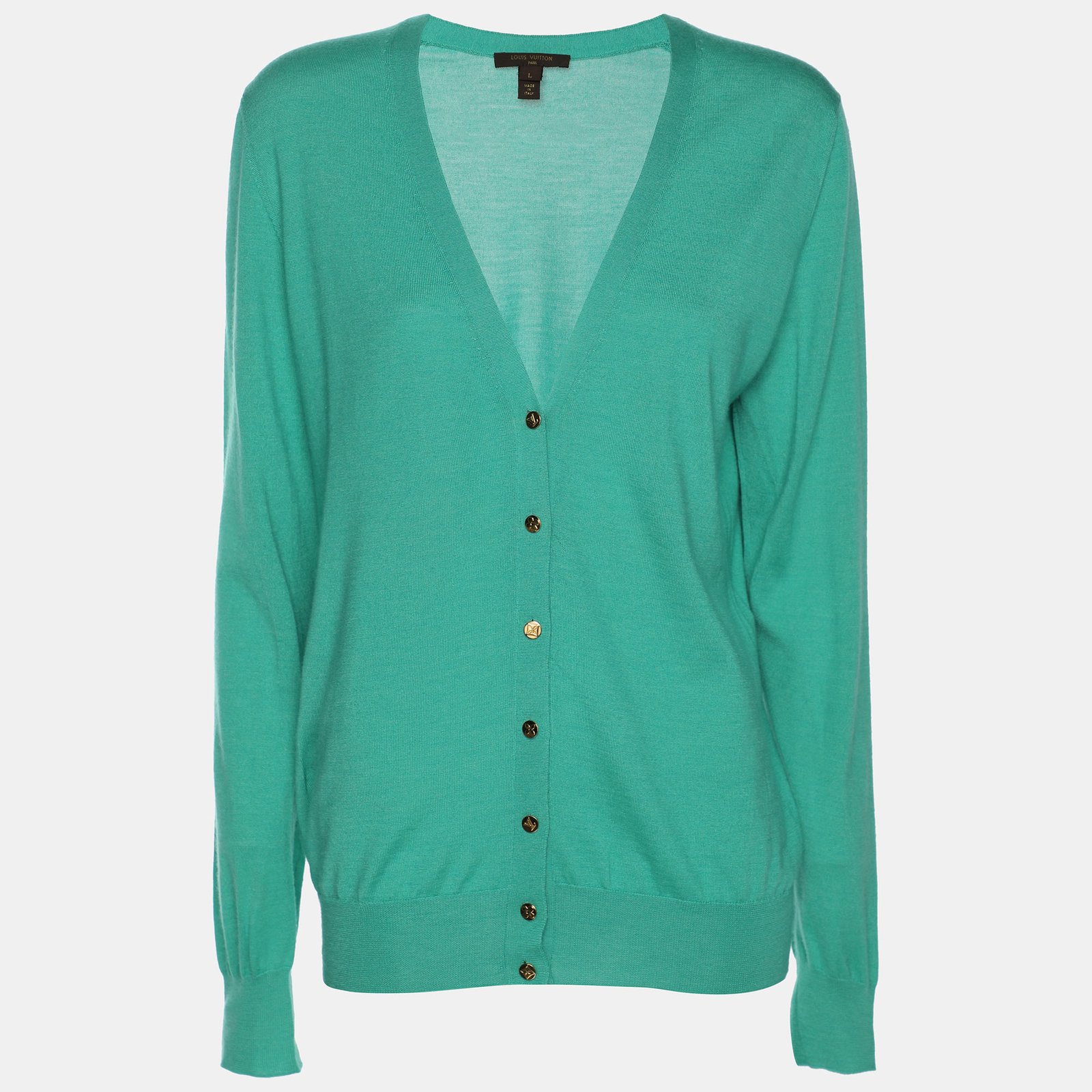 Louis Vuitton Green Fabric Sweater L