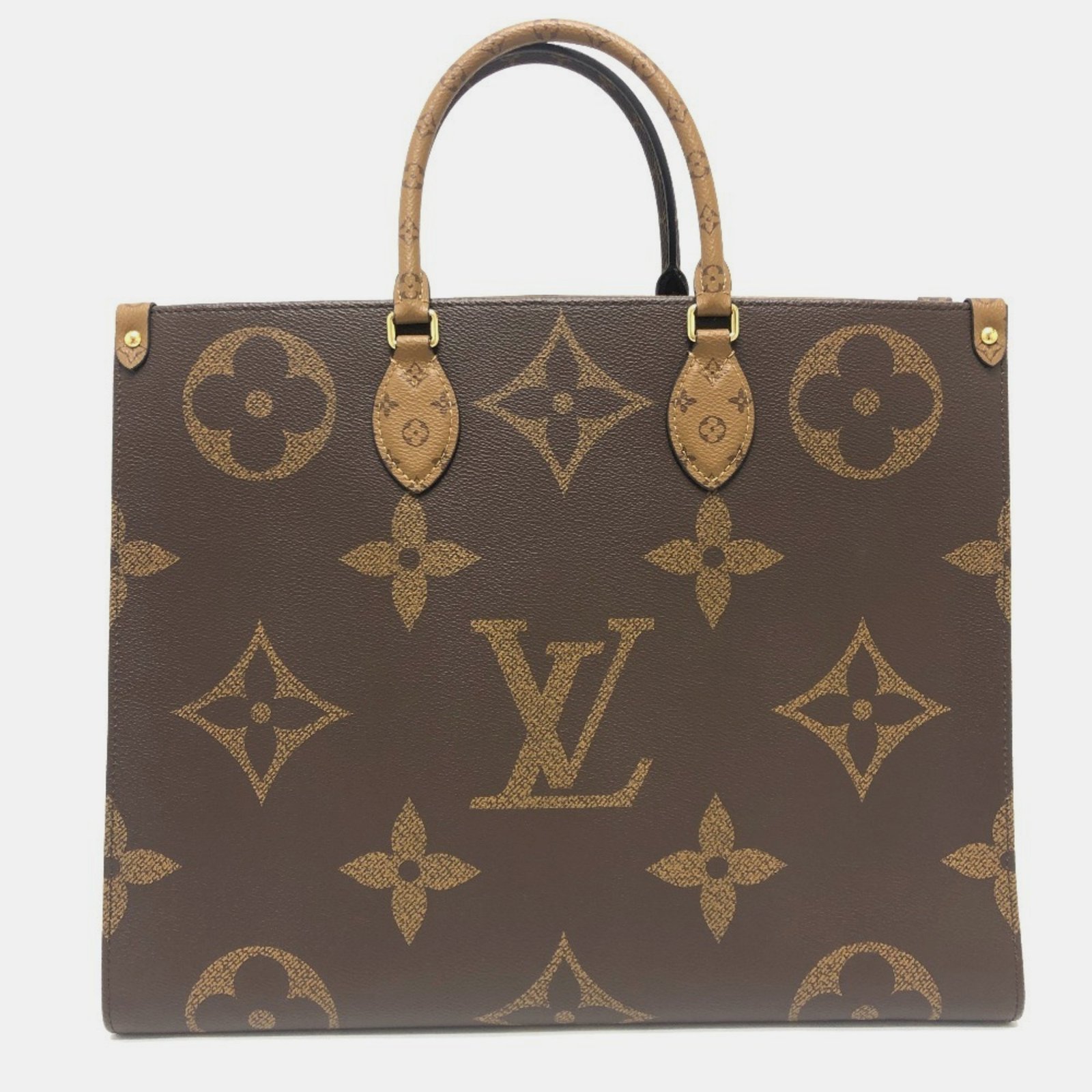 Louis Vuitton On The Go Gm Monogram Reverse Canvas Brown Handbag