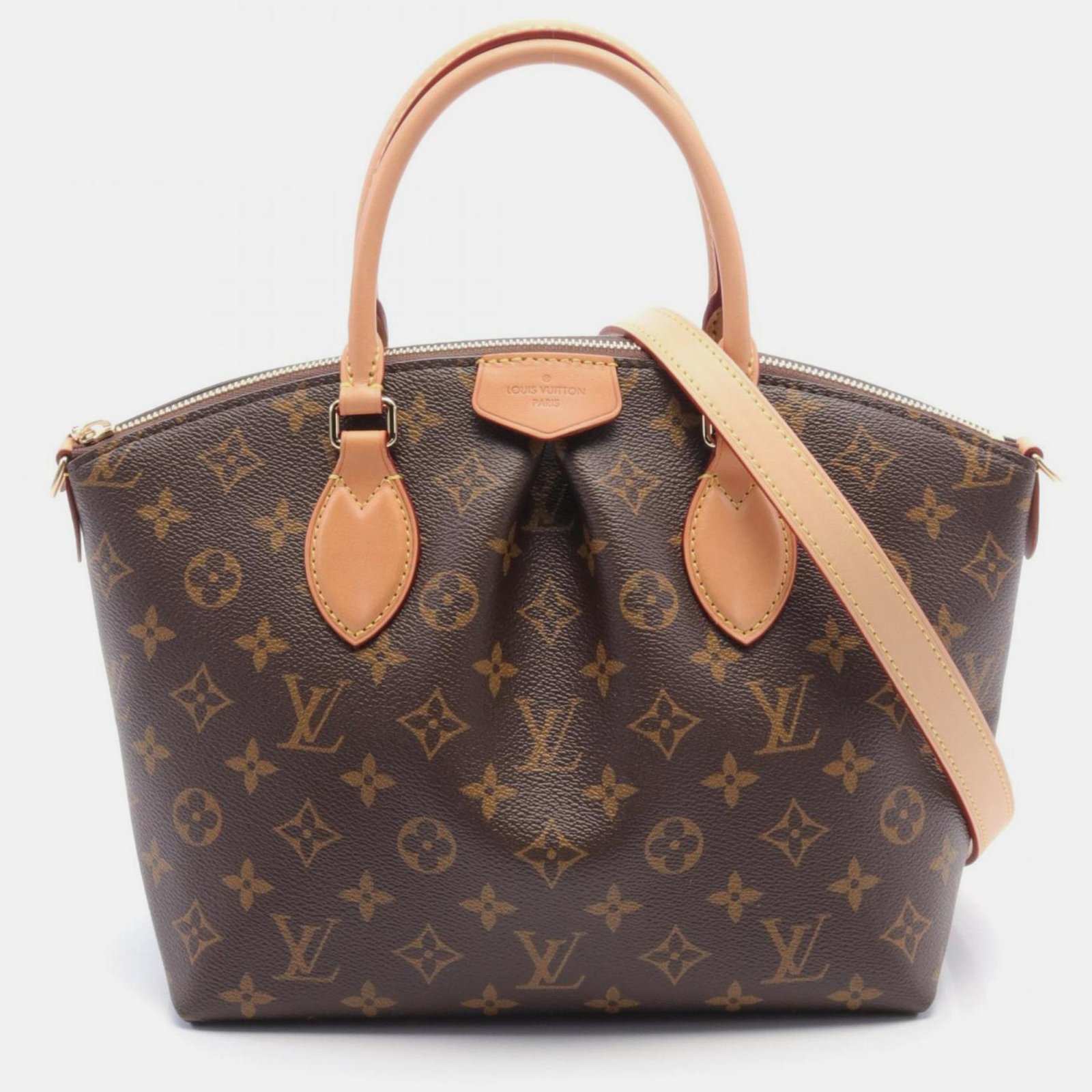 Louis Vuitton Boetie Nm Pm Monogram Coated Canvas Leather Brown Handbag