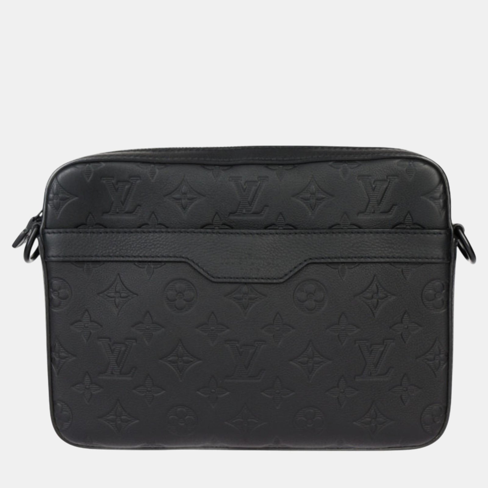 Louis Vuitton Calf Leather Black  Trio Monogram Shadow Shoulder Bag