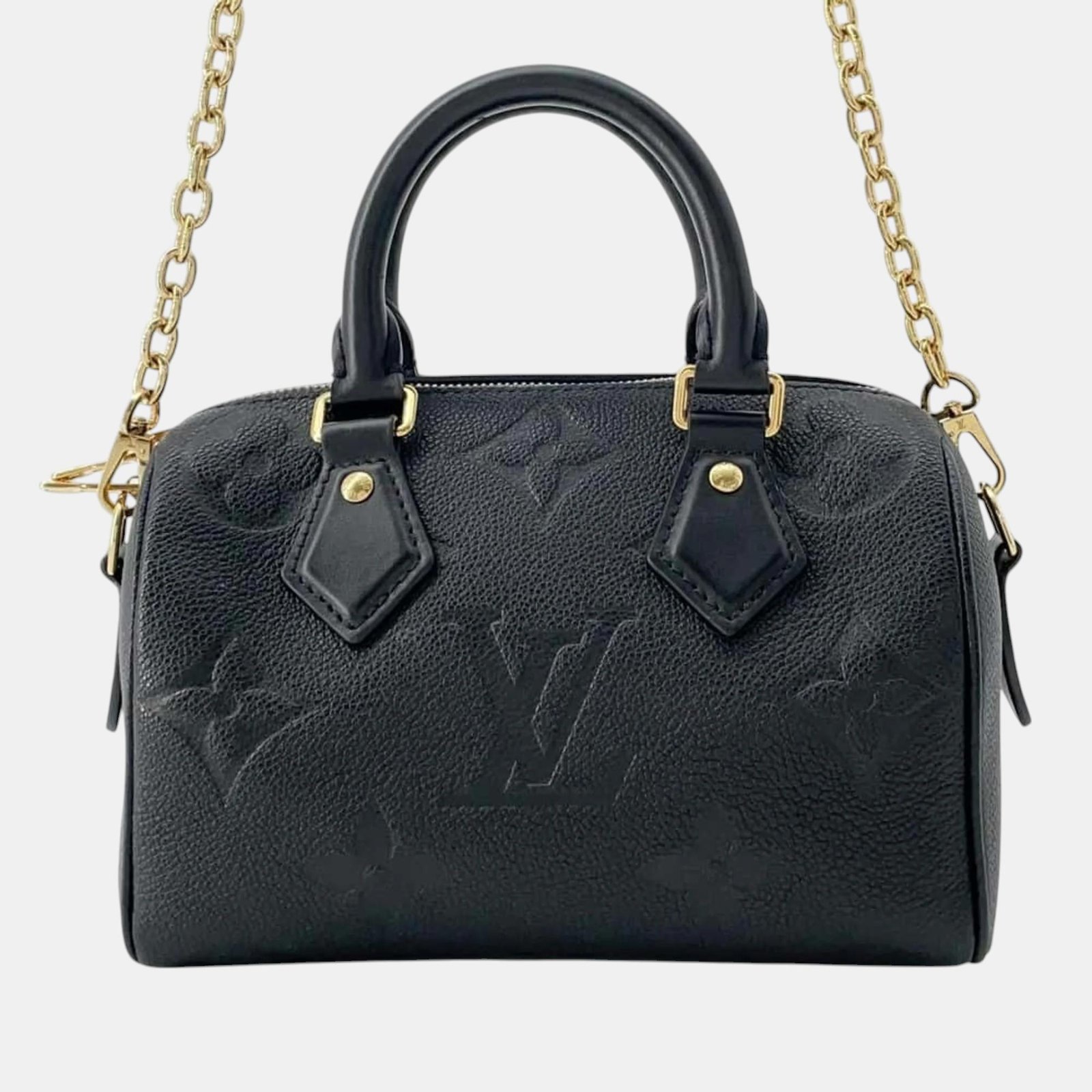 Louis Vuitton Black Monogram Empreinte Speedy Bandouliere 20 bag