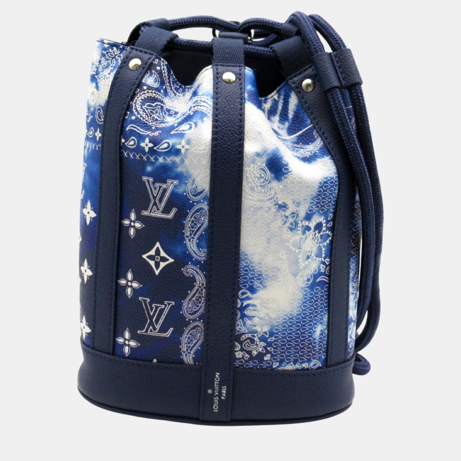Louis Vuitton Randonne PM Coated Canvas Monogram Bandana Blue Shoulder Bag