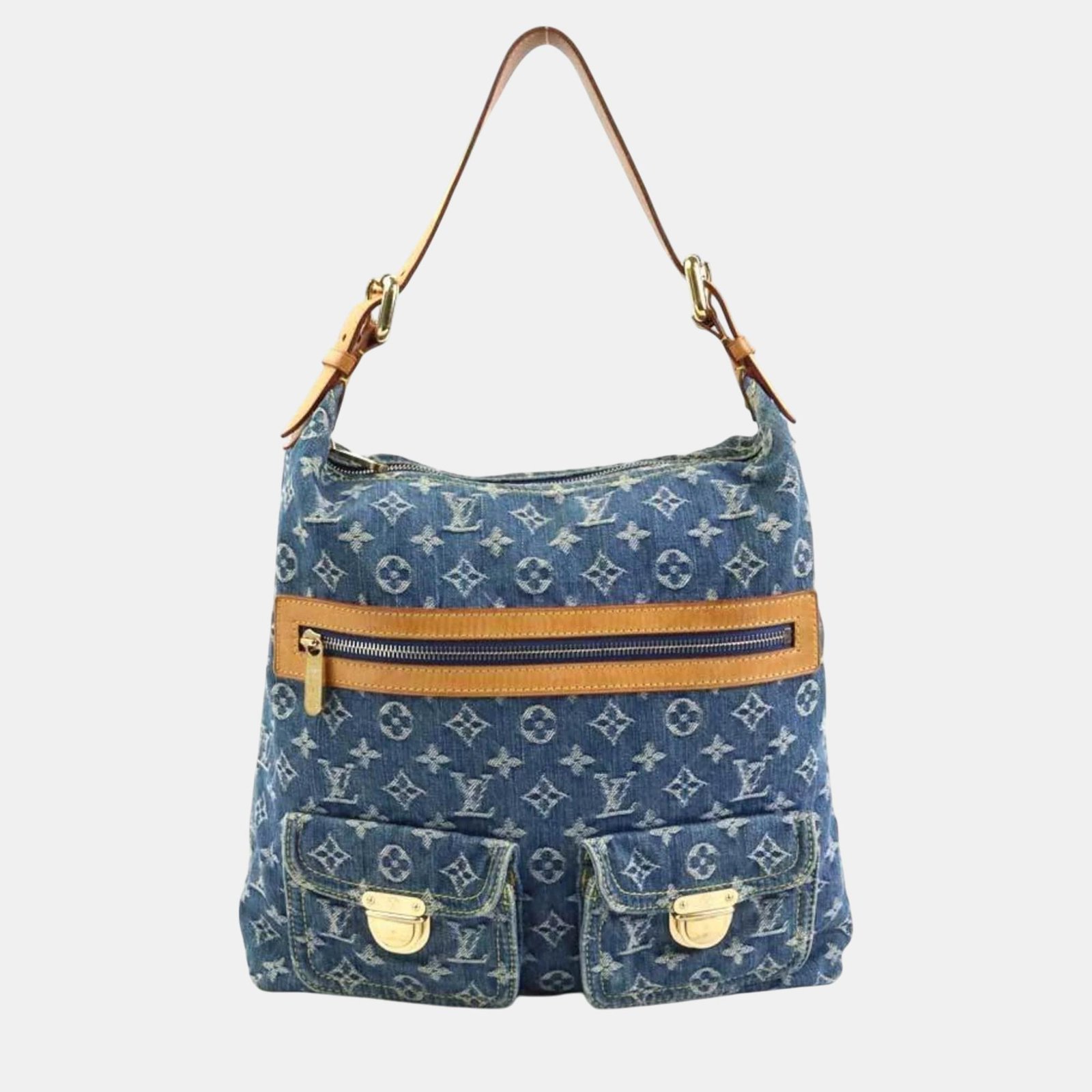 Louis Vuitton Monogram Denim Baggy GM Blue Gold bag