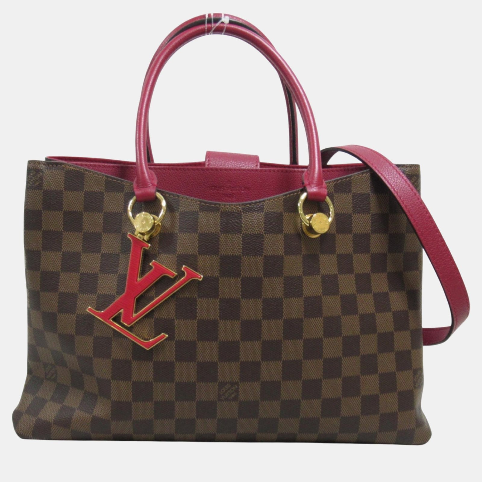 Louis Vuitton Coated Canvas Damier Brown Riduvan Riverside Shoulder Bag