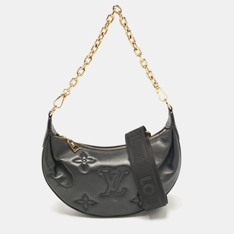 Louis Vuitton Black Monogram Leather Over The Moon Bag