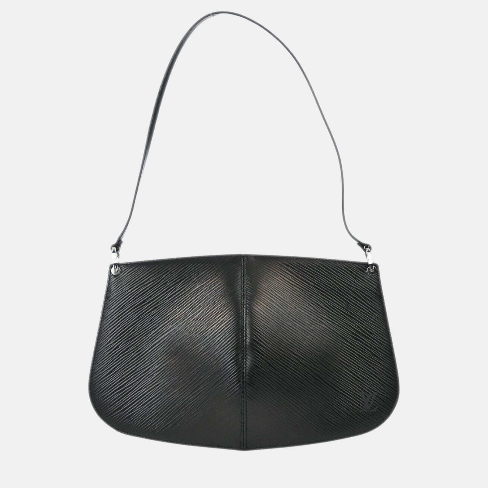Louis Vuitton Black Epi Pochette Demi-lune Handbag