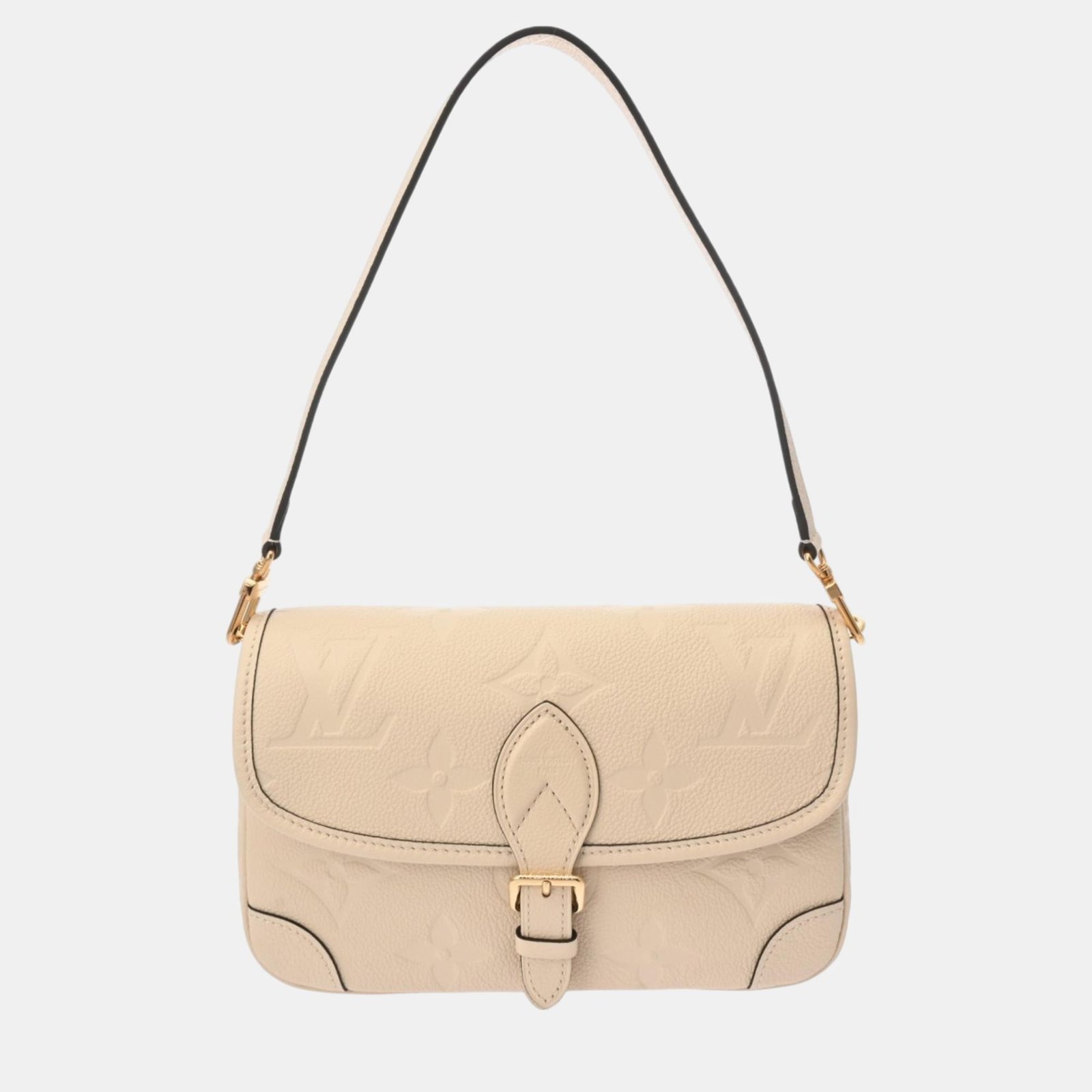 Louis Vuitton Creme Leather Monogram Empreinte Diane Shoulder Bag