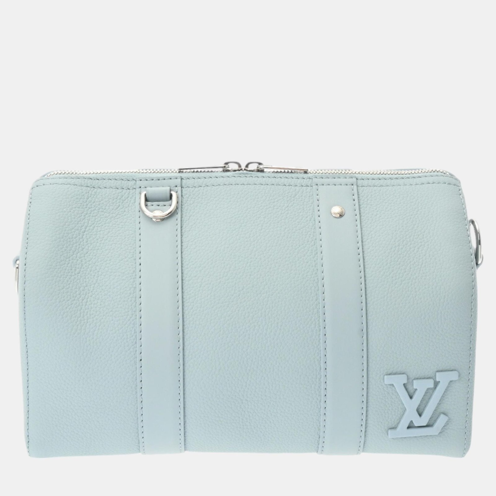 Louis Vuitton Blue Nuage Taurillon Leather Aerogram City Keepall Shoulder Bag