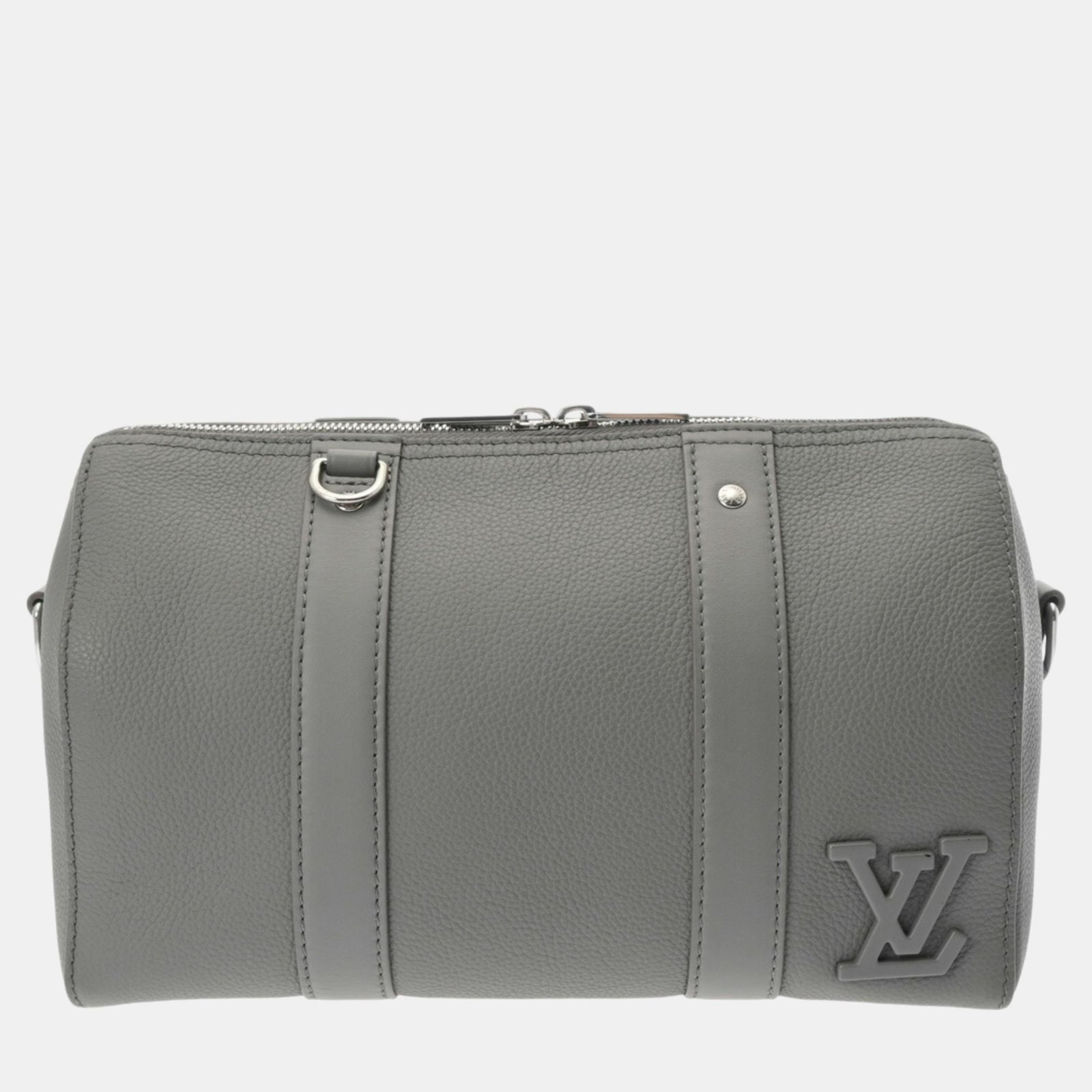 Louis Vuitton Grey Taurillon Leather Aerogram City Keepall Shoulder Bag