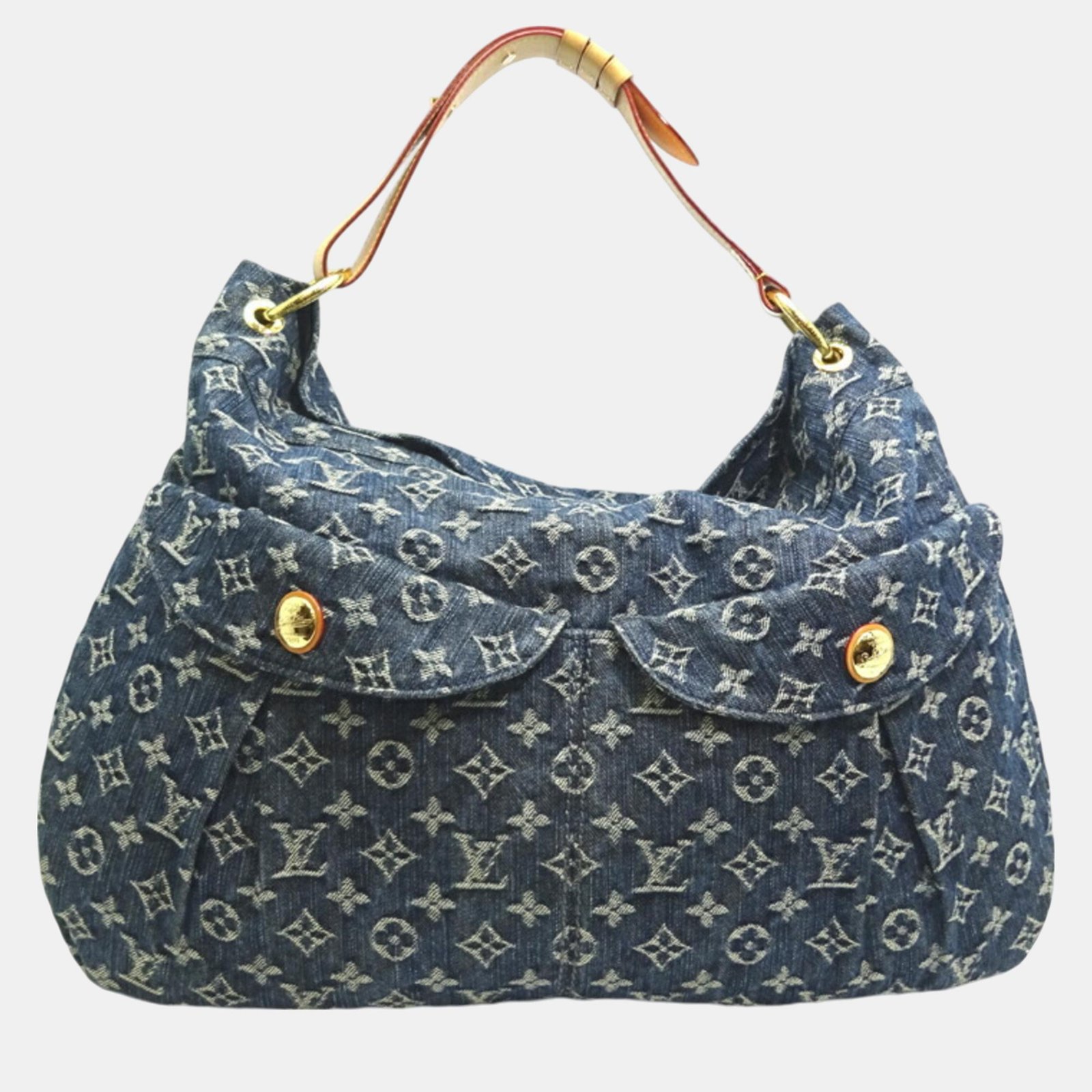 Louis Vuitton Monogram Denim Blue Daily GM Shoulder Bag