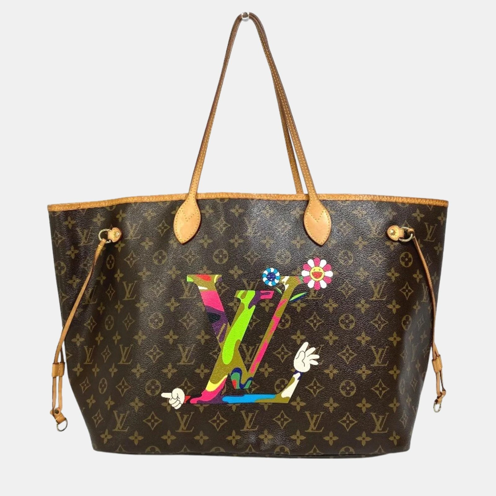 Louis Vuitton Brown/Pink  Murakami Takashi-Moca Tote Bag